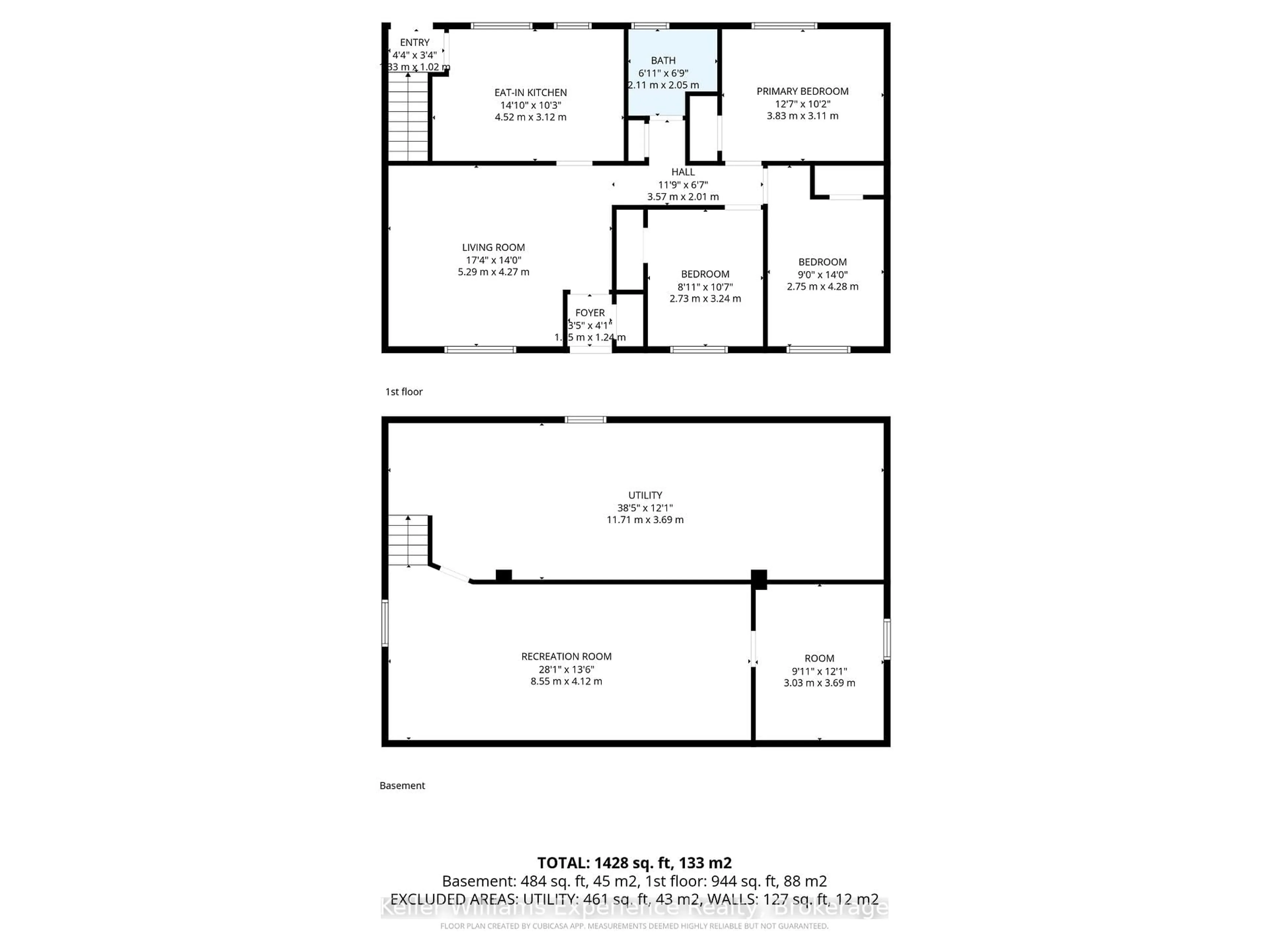 Floor plan for 316 HANLY St, Midland Ontario L4R 2N9