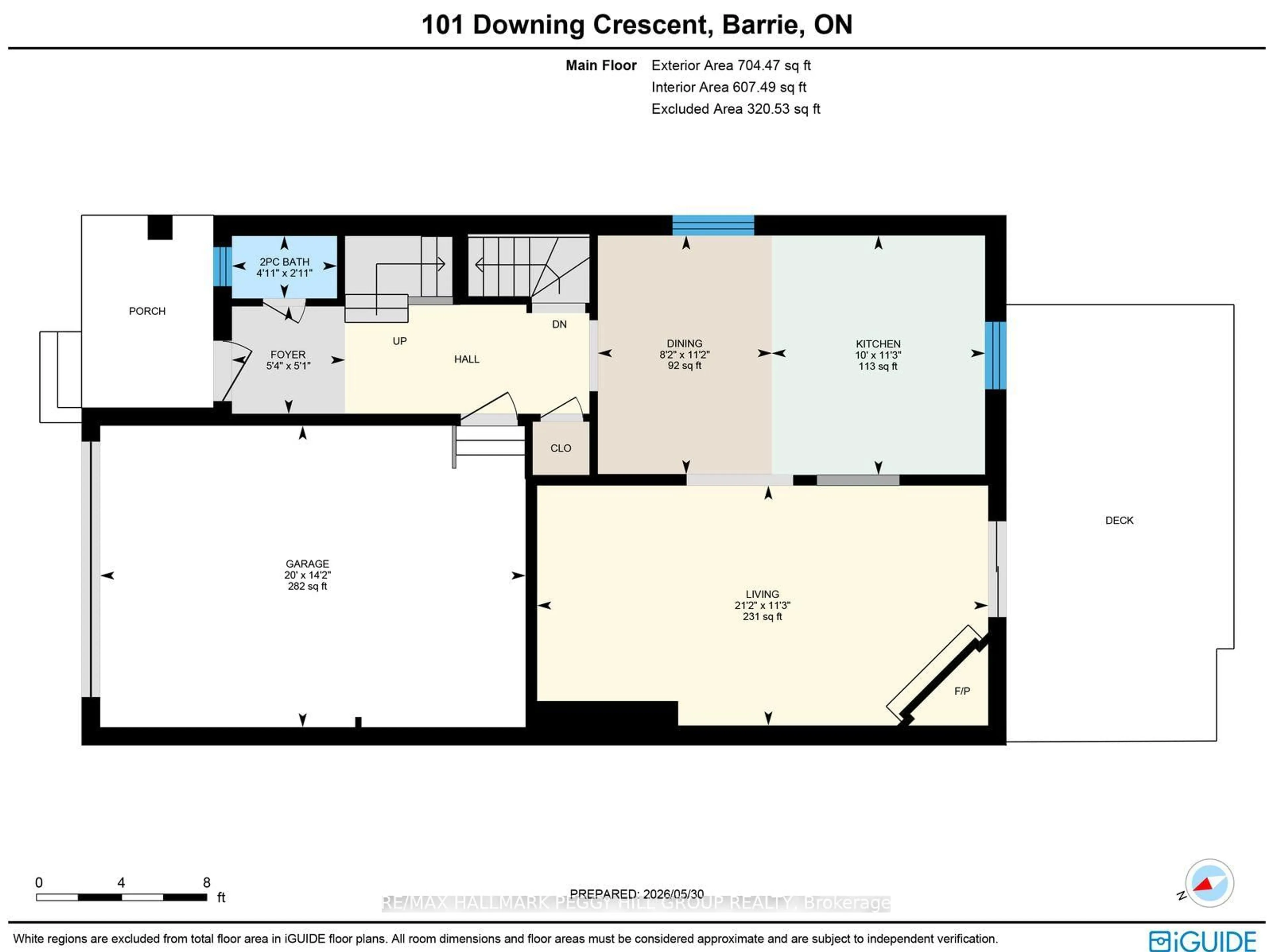 Floor plan for 101 Downing Cres, Barrie Ontario L4N 8V5