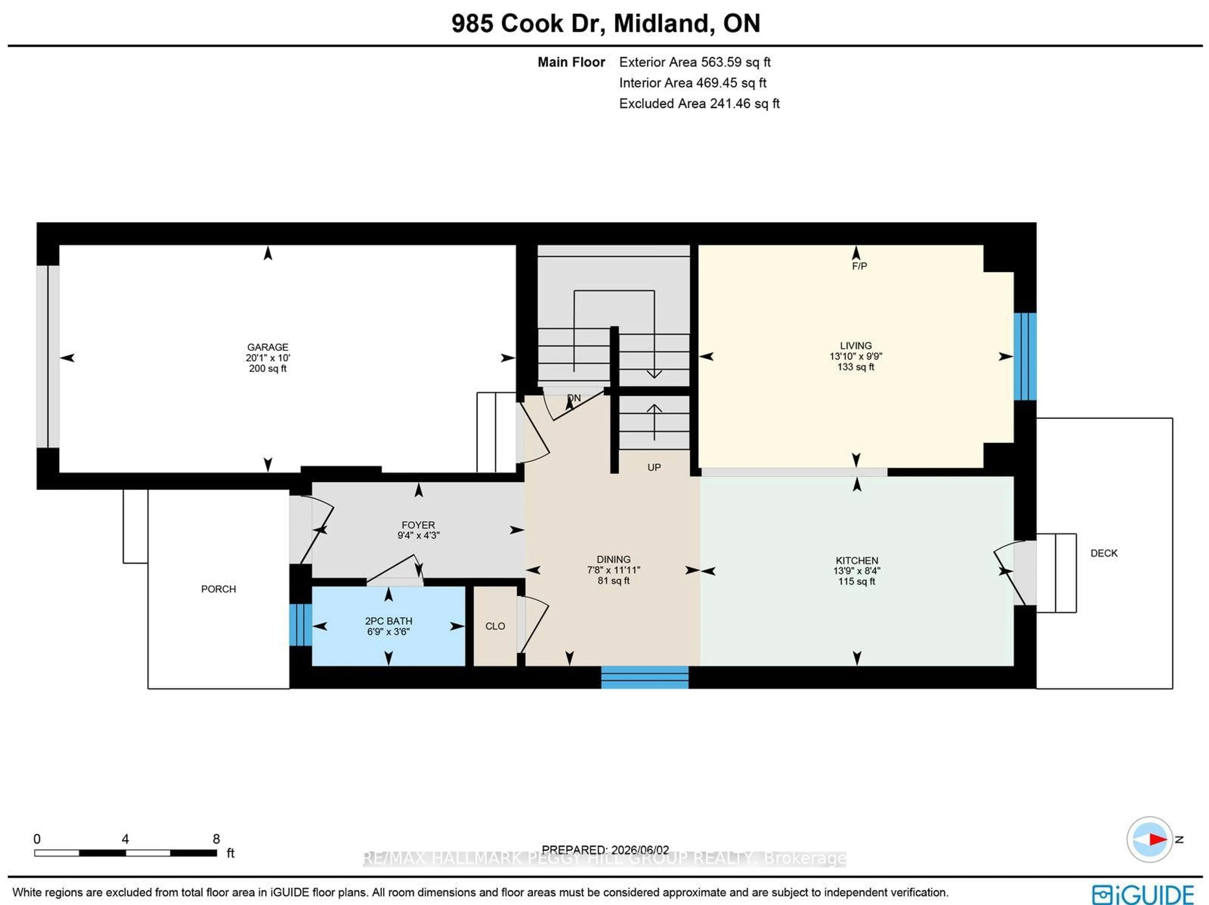 Floor plan for 985 Cook Dr, Midland Ontario L4R 0E4