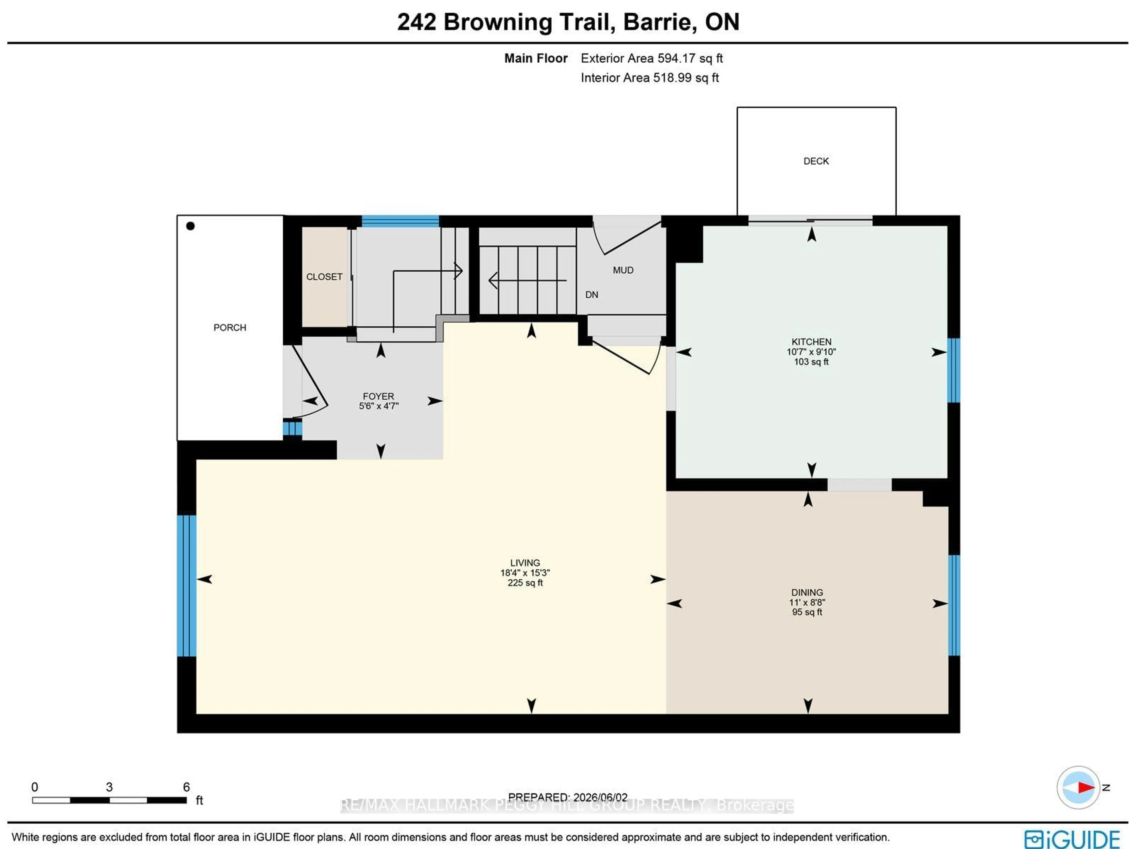 Floor plan for 242 Browning Tr, Barrie Ontario L4N 5C1