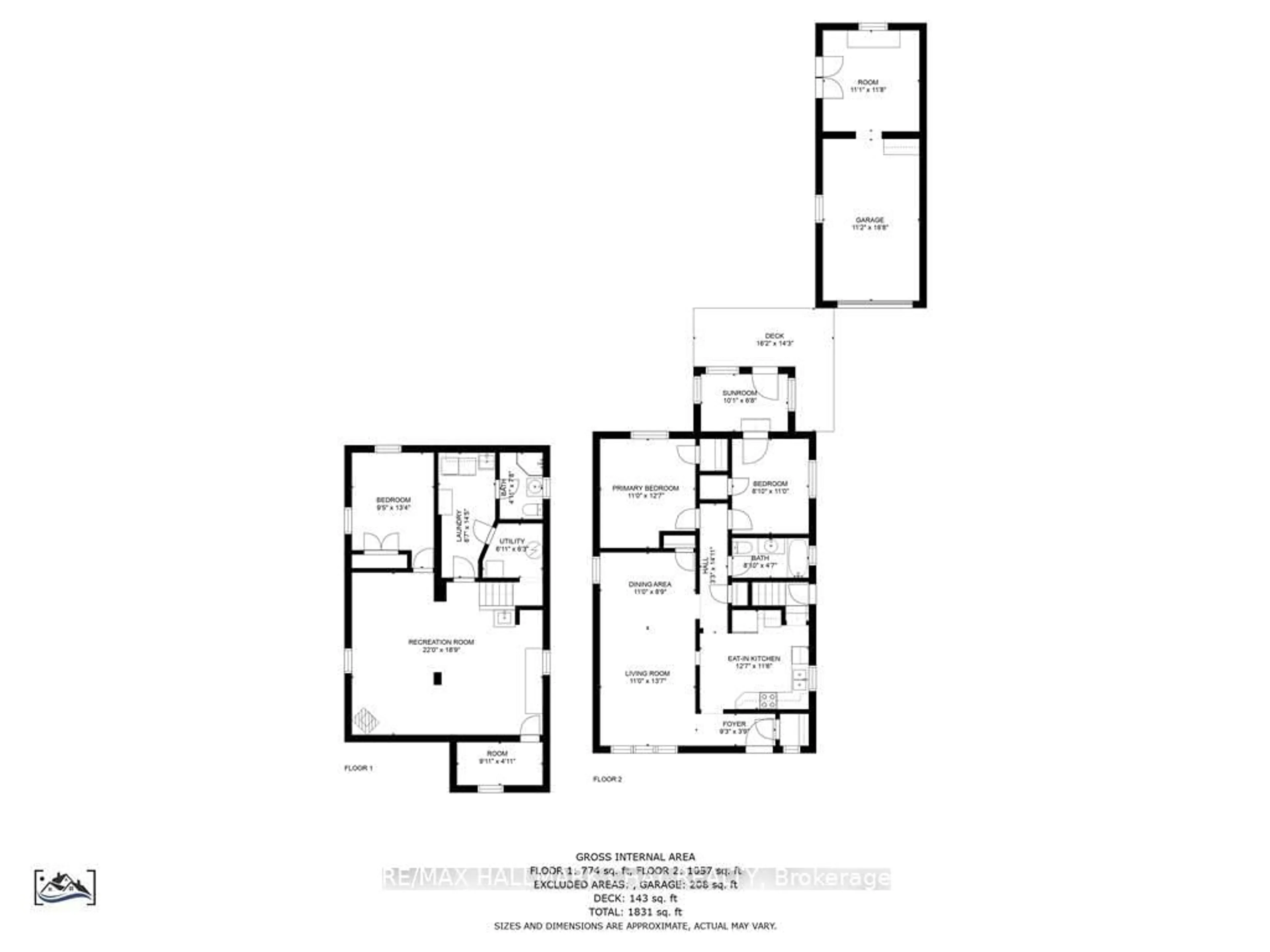 Floor plan for 227 Duckworth St, Barrie Ontario L4M 3W8