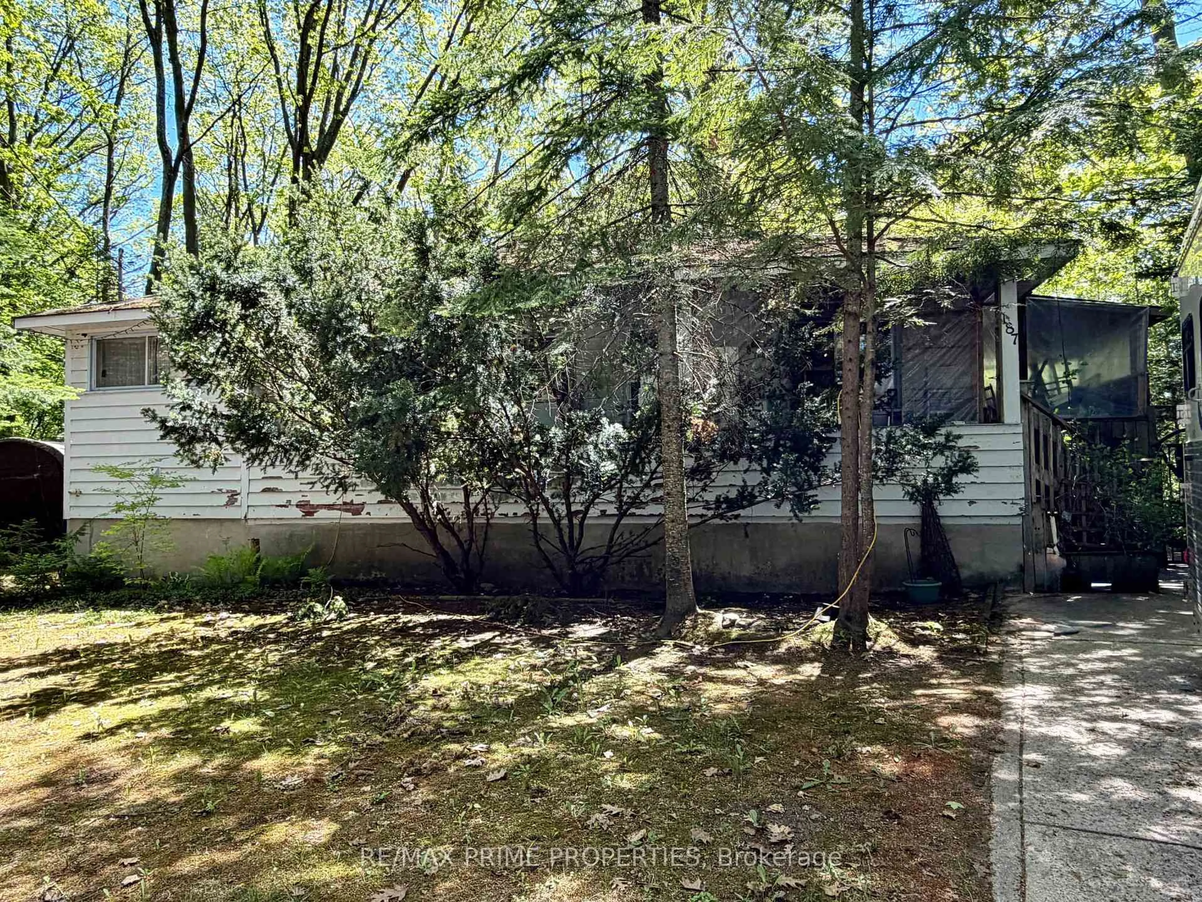 A pic from outside/outdoor area/front of a property/back of a property/a pic from drone, forest/trees view for 187 Frederick Dr, Wasaga Beach Ontario L9Z 1P1