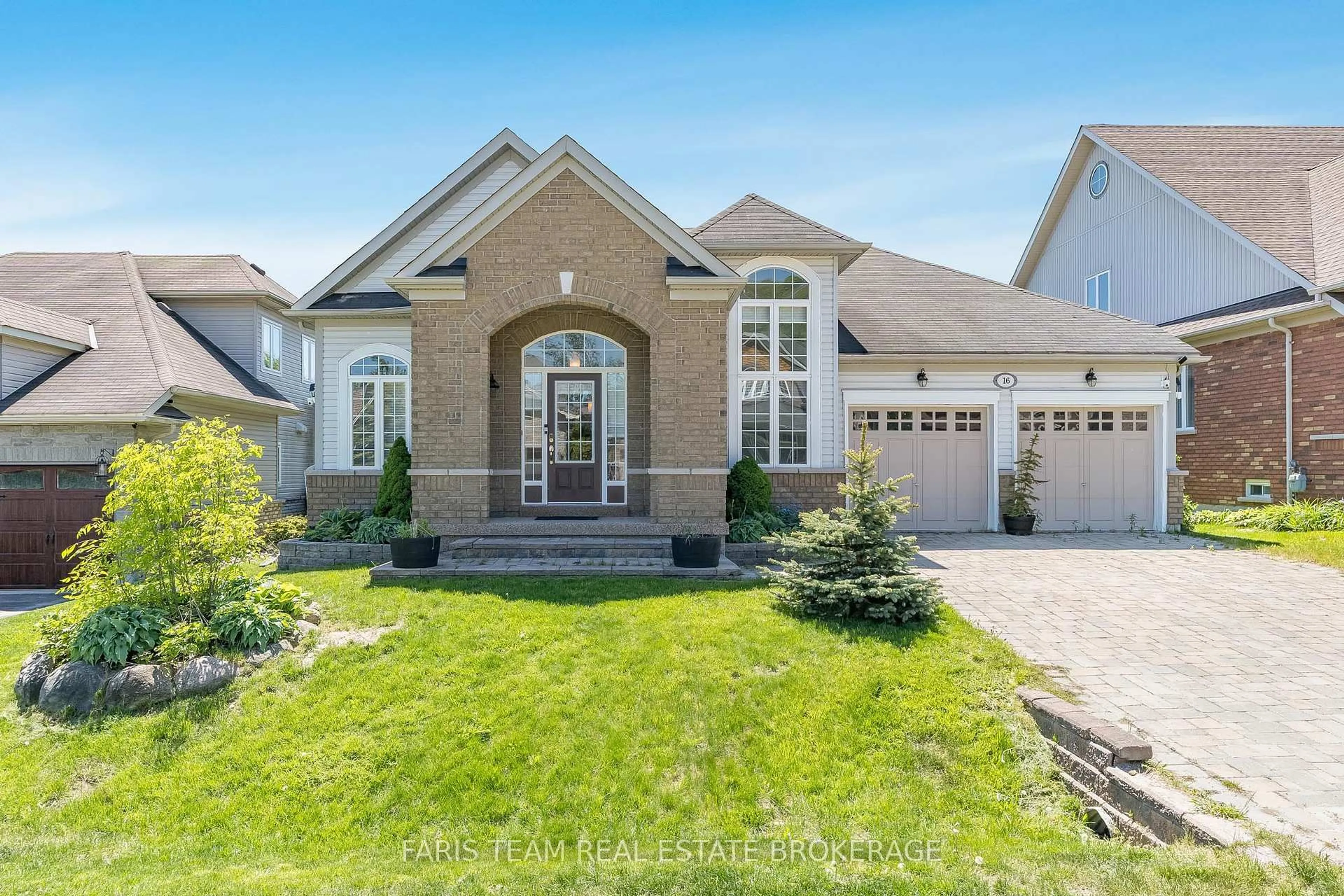 Home with brick exterior material, street for 16 Landscape Dr, Oro-Medonte Ontario L0L 2L0