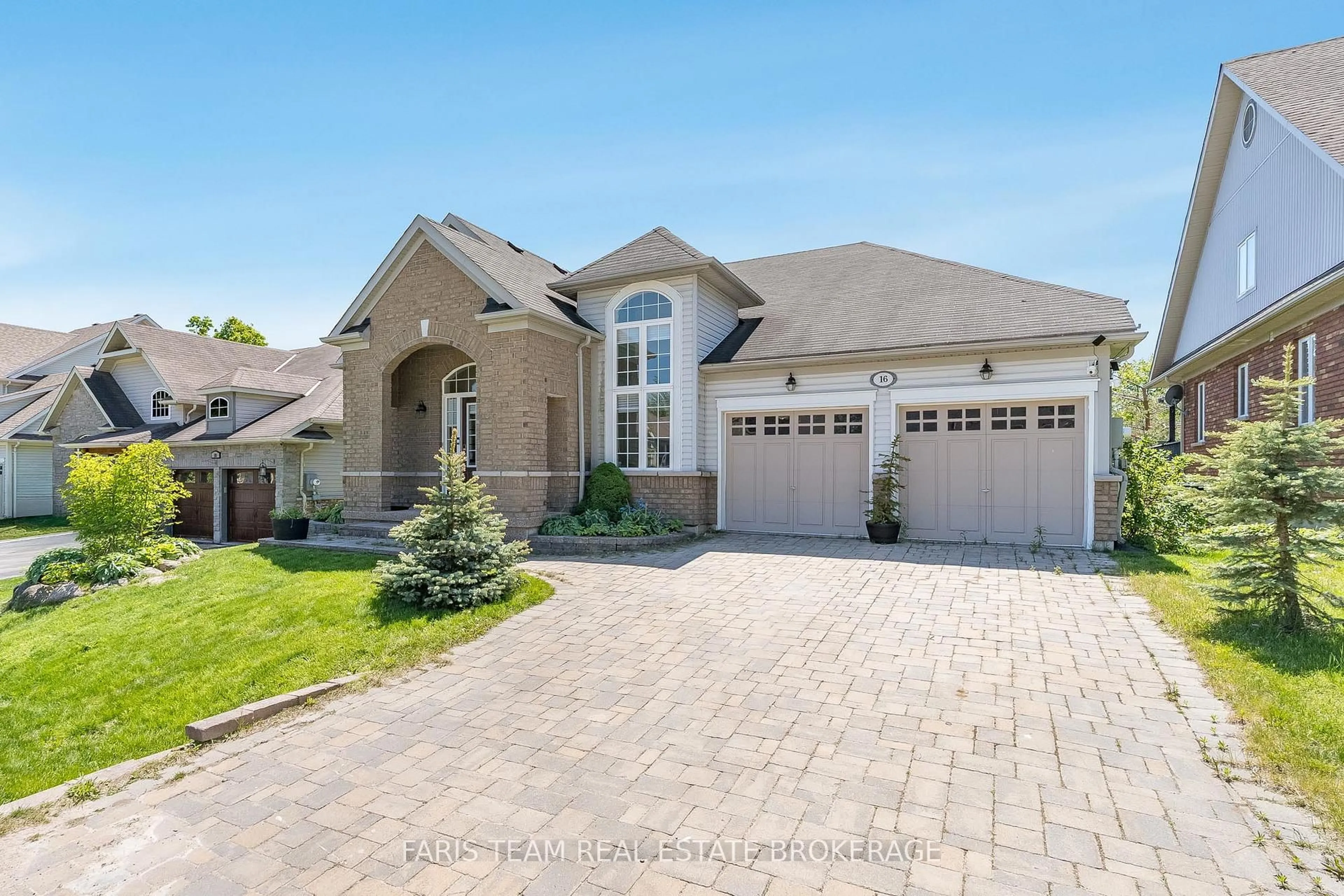 Home with brick exterior material, street for 16 Landscape Dr, Oro-Medonte Ontario L0L 2L0
