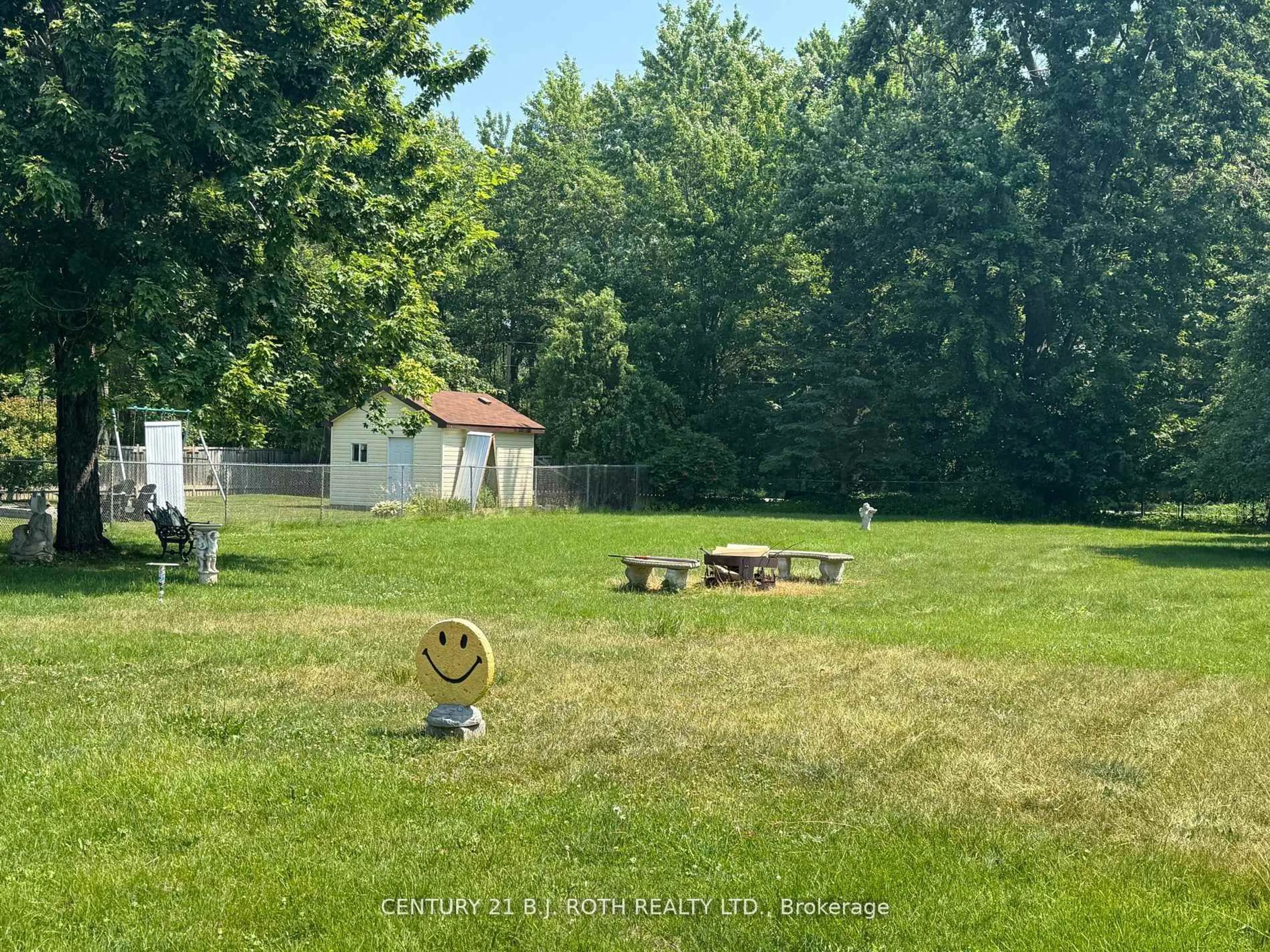A pic from outside/outdoor area/front of a property/back of a property/a pic from drone, forest/trees view for 2745 Lone Birch Tr, Ramara Ontario L0K 1B0