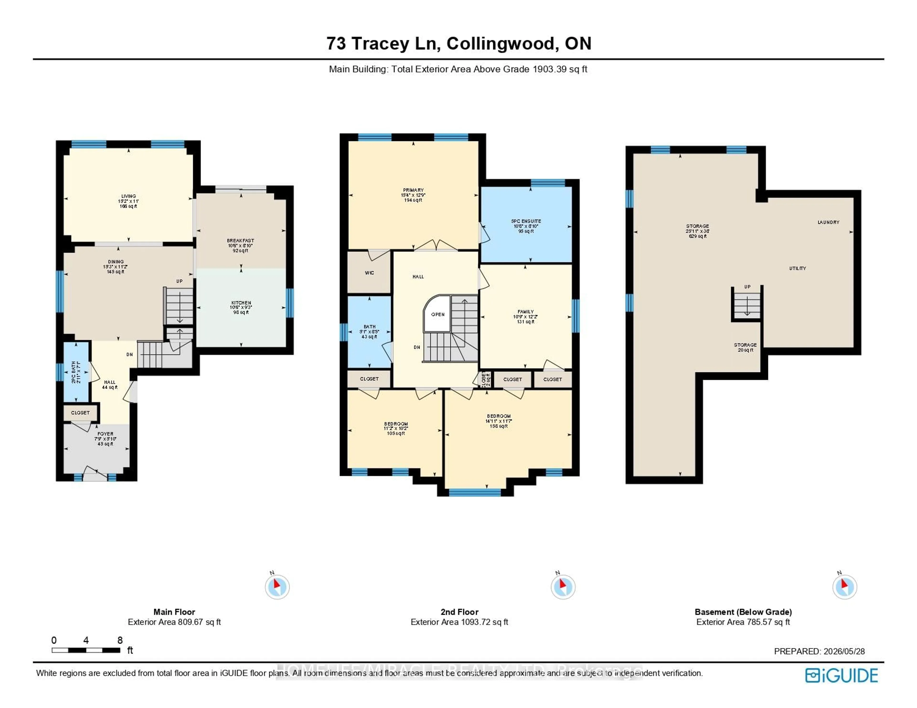 Floor plan for 73 Tracey Lane, Collingwood Ontario L9Y 3V2