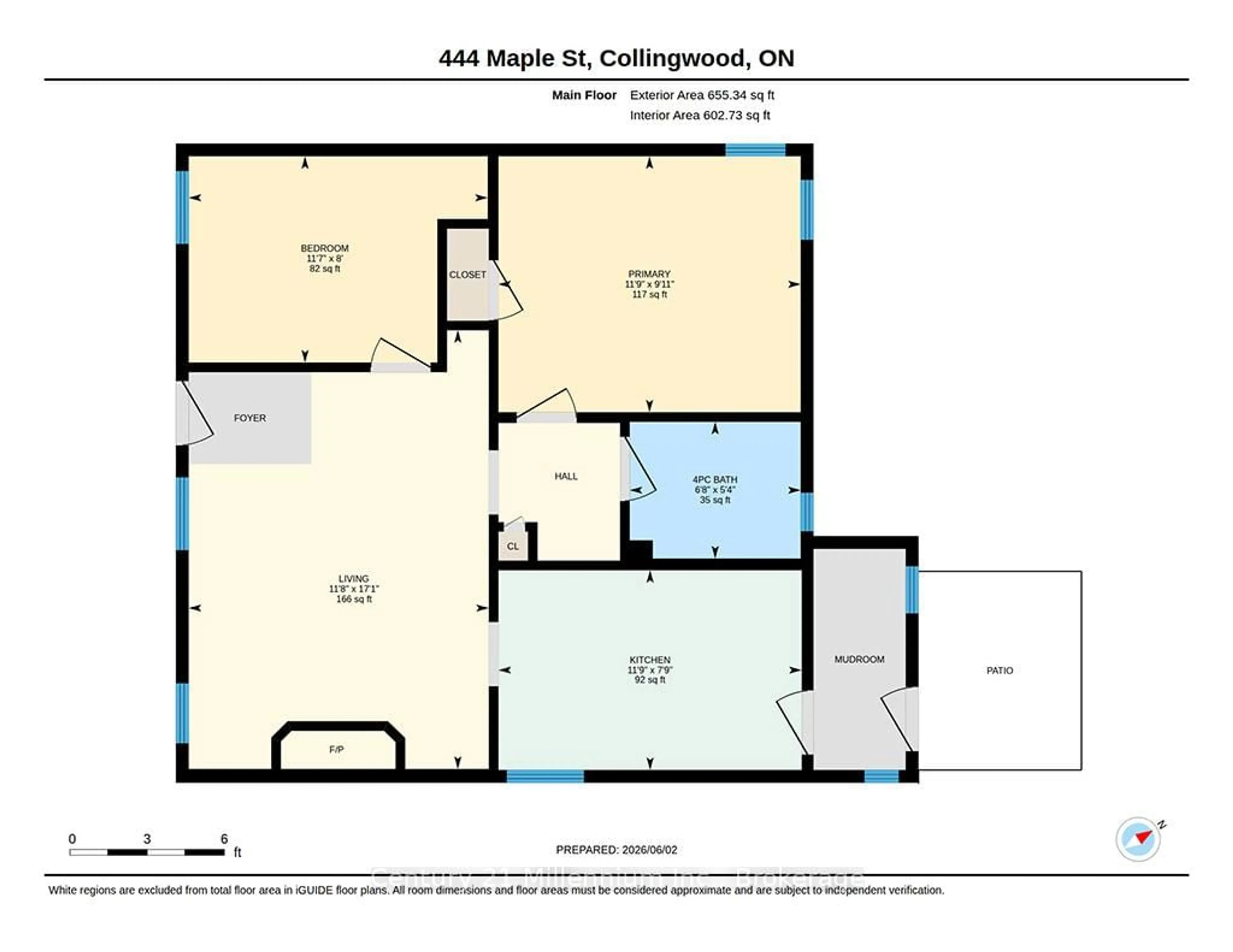 Floor plan for 444 Maple St, Collingwood Ontario L9Y 2R9