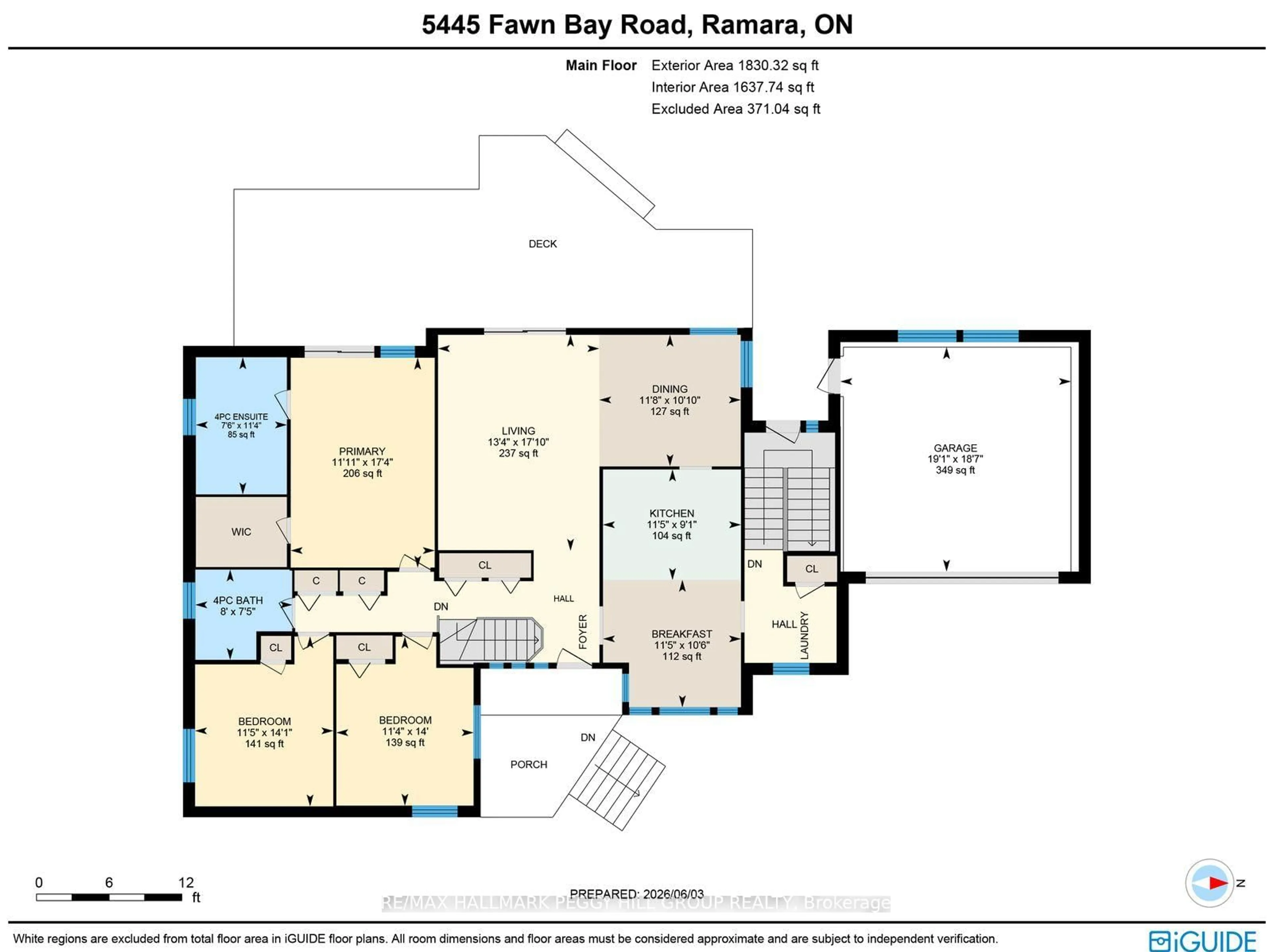 Floor plan for 5445 Fawn Bay Rd, Ramara Ontario L3V 0N2