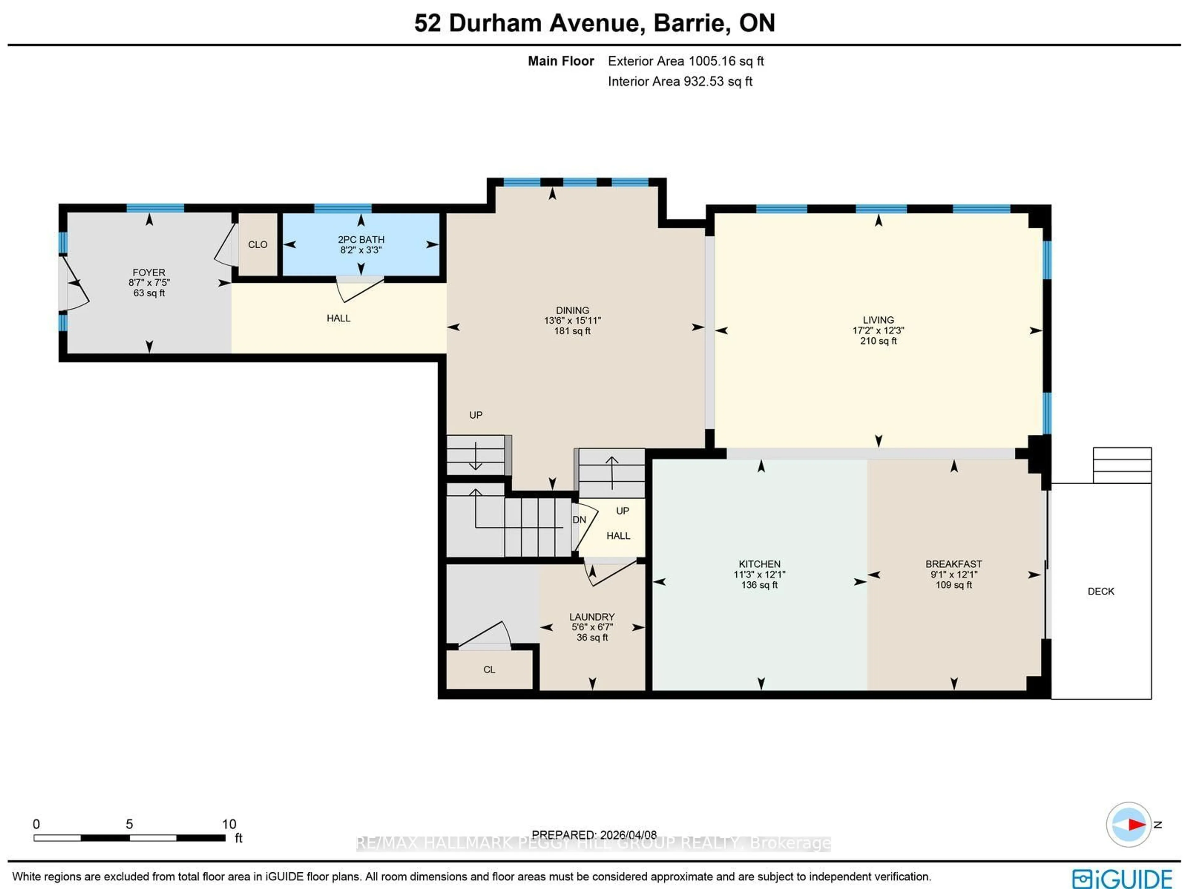 Floor plan for 52 Durham Ave, Barrie Ontario L9J 0W7