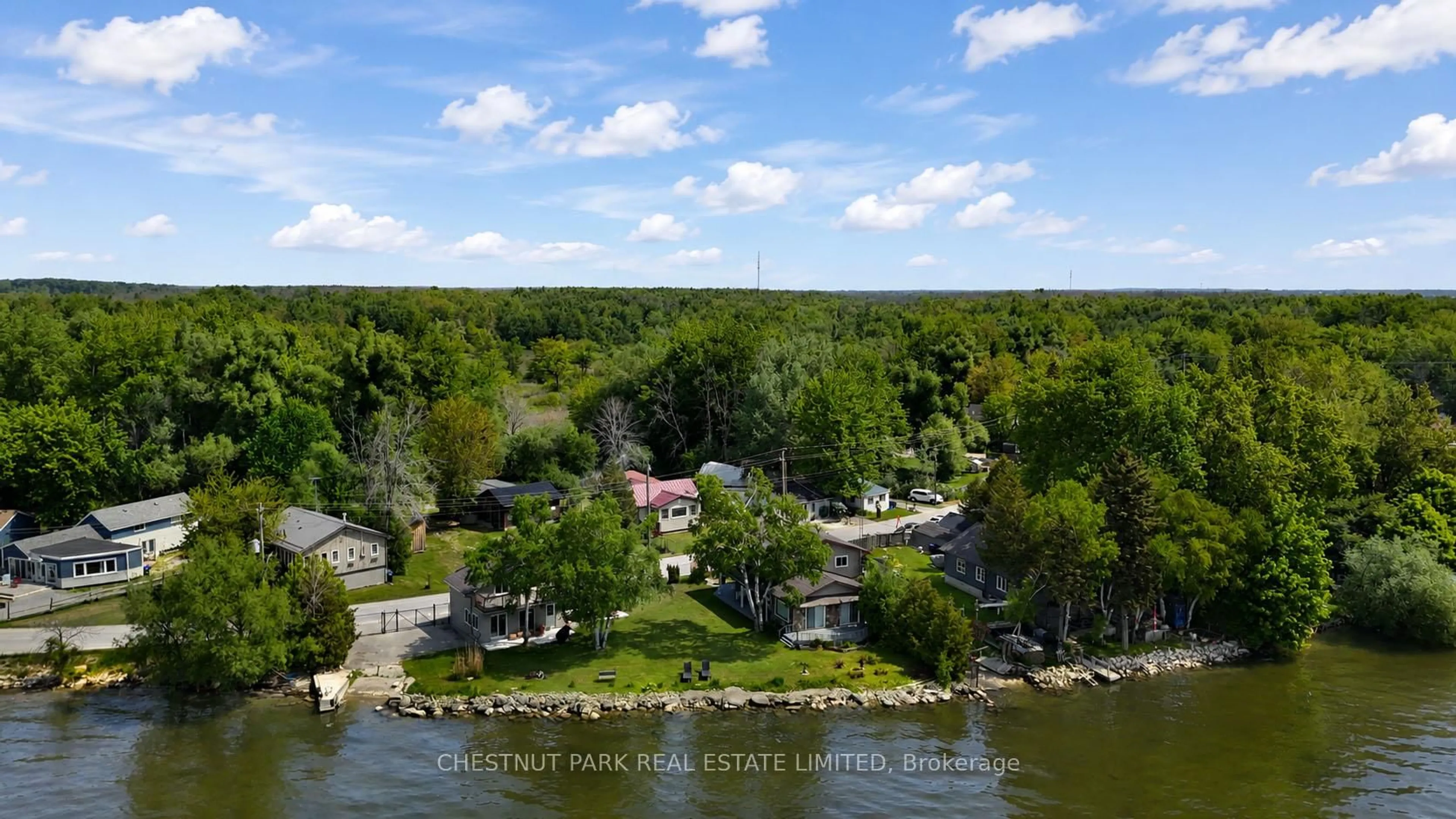 A pic from outside/outdoor area/front of a property/back of a property/a pic from drone, water/lake/river/ocean view for 1125 Ramara Road 47 Rd, Ramara Ontario L0K 1B0