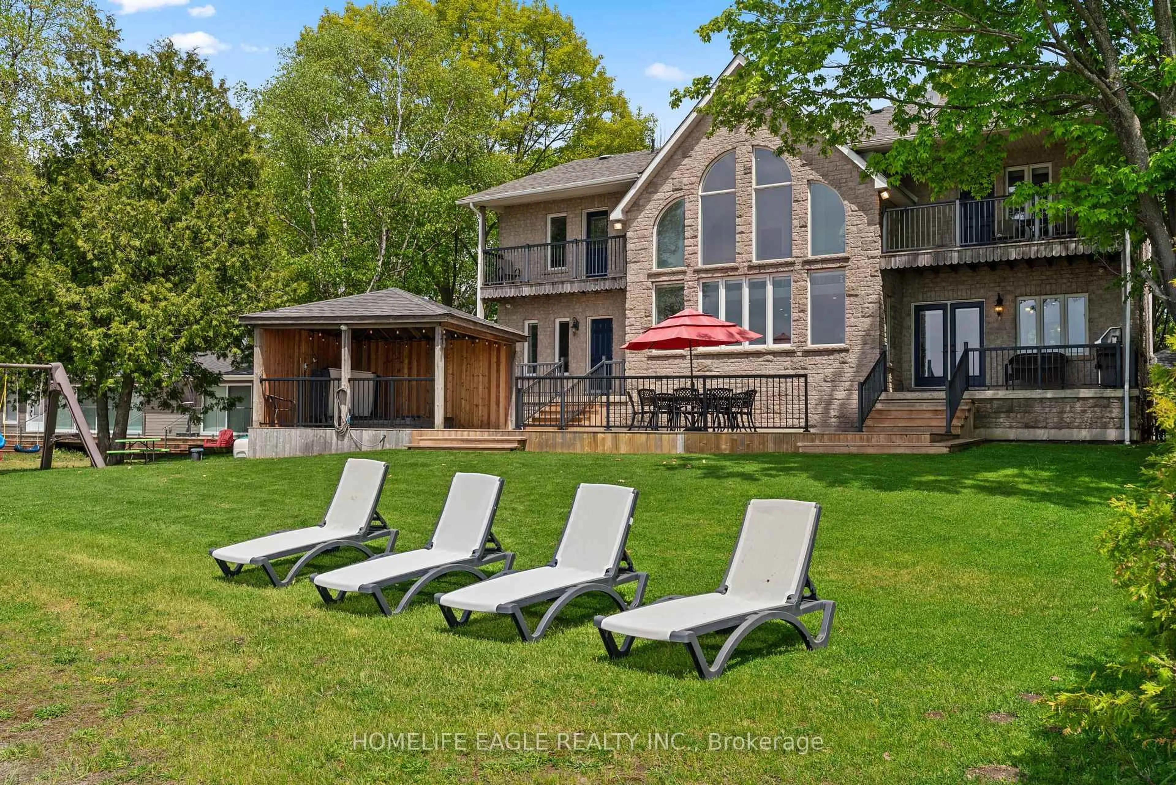 Patio, water/lake/river/ocean view for 1496 Tiny Beaches Rd, Tiny Ontario L9M 0J2