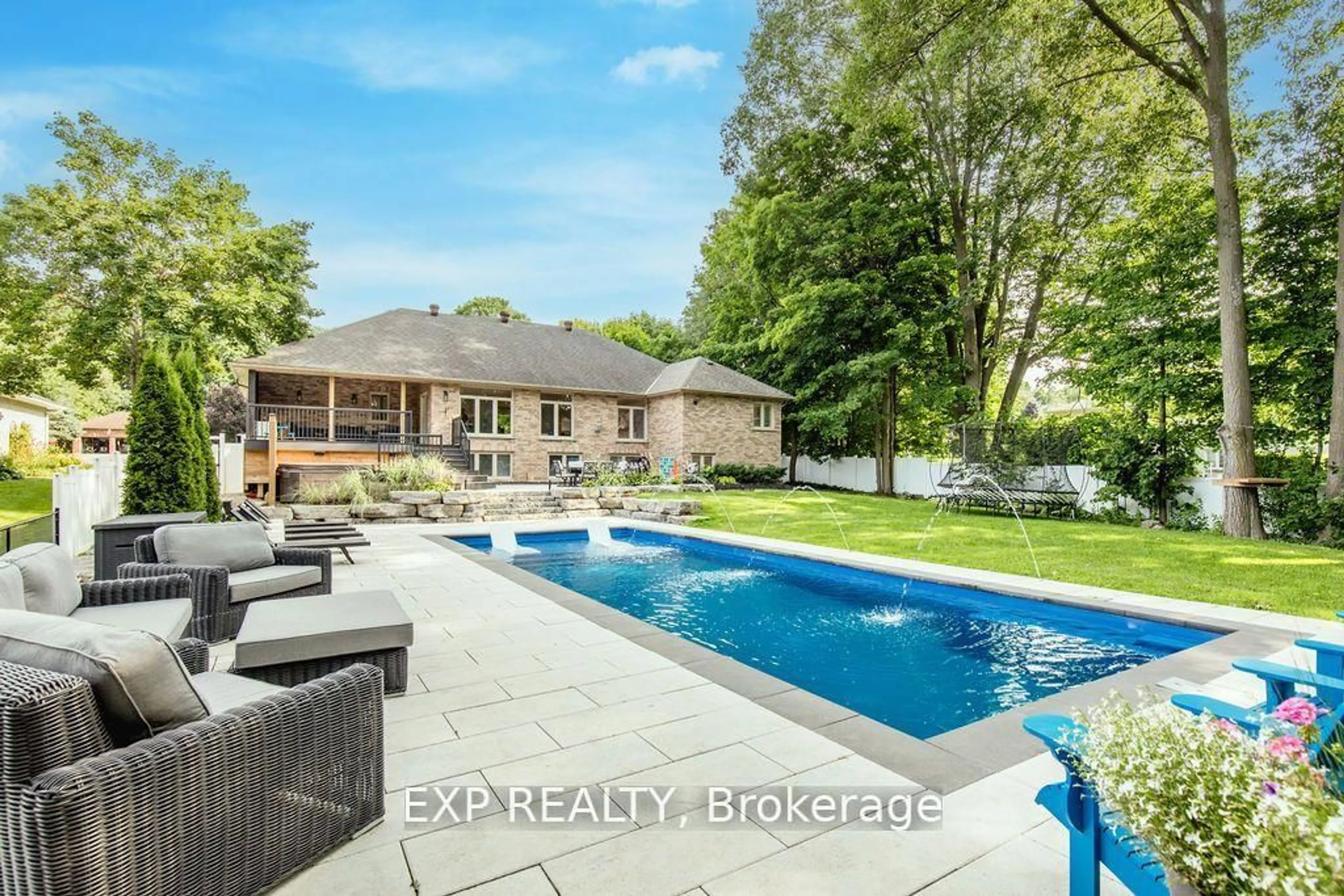 A pic from outside/outdoor area/front of a property/back of a property/a pic from drone, water/lake/river/ocean view for 37 Paddy Dunns Circ, Springwater Ontario L4M 6L9