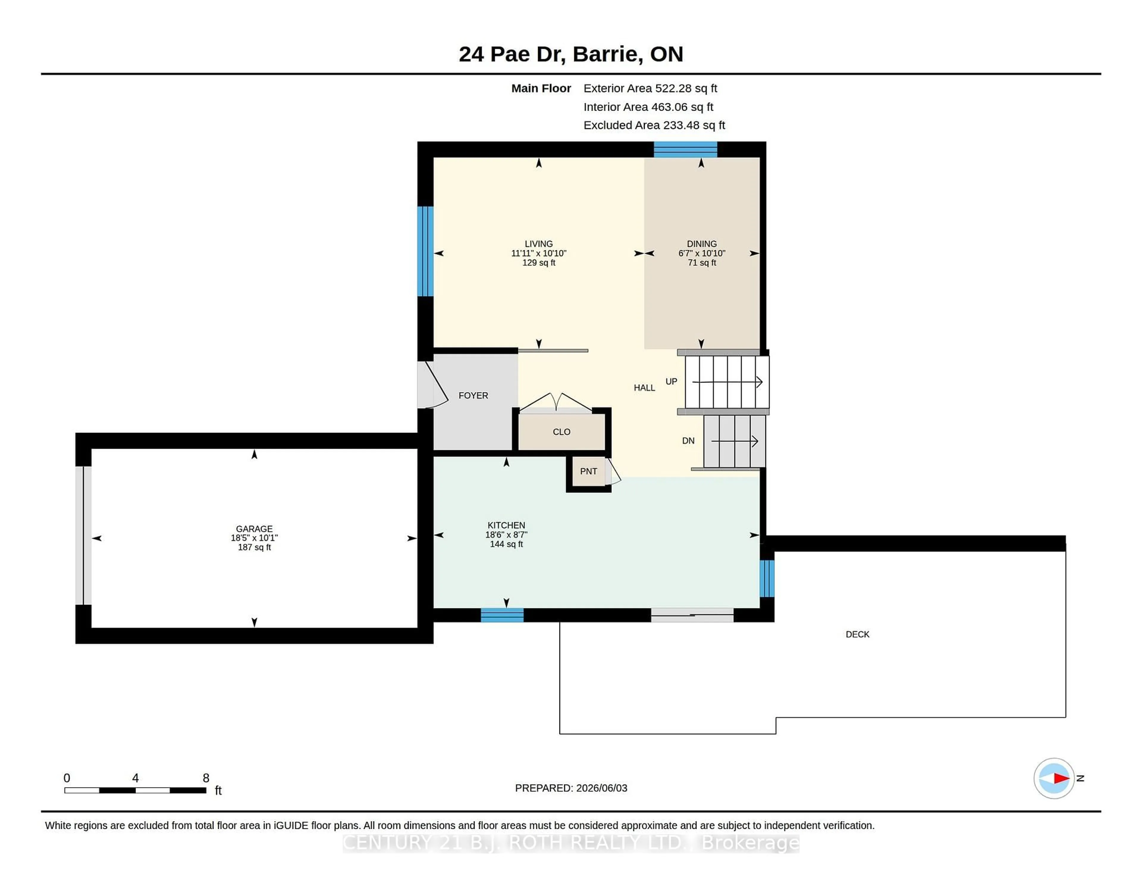 Floor plan for 24 Pae Dr, Barrie Ontario L4N 7N7