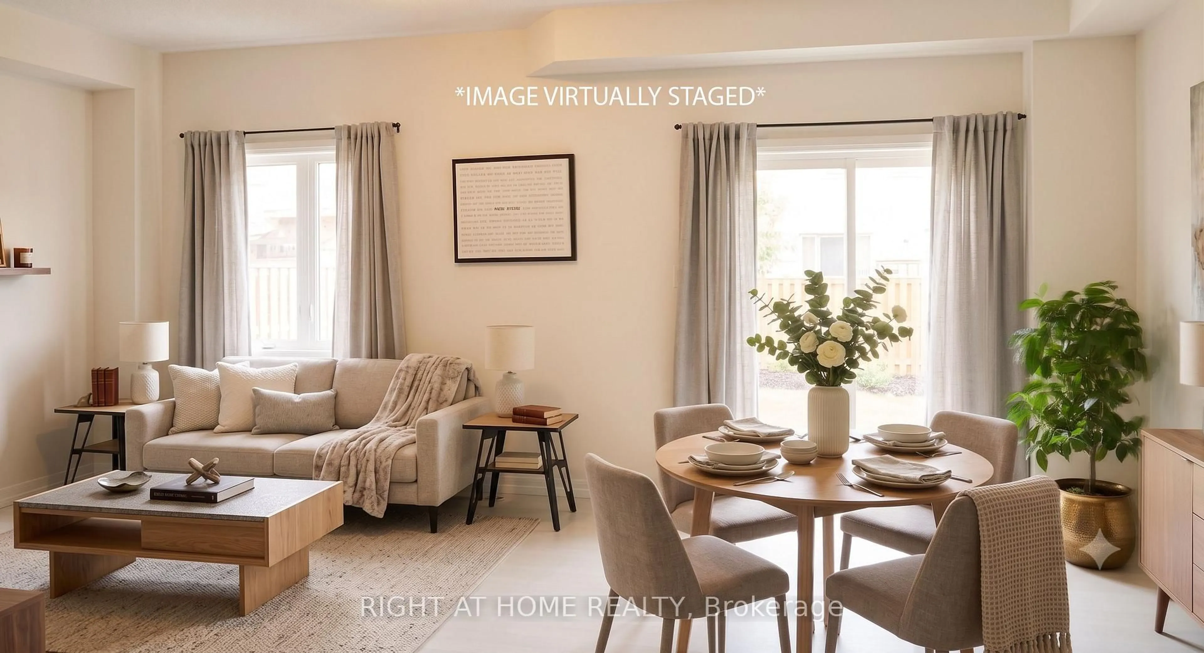 Living room with furniture, wood/laminate floor for 37 Bedford Estates Cres, Barrie Ontario L4N 9K5
