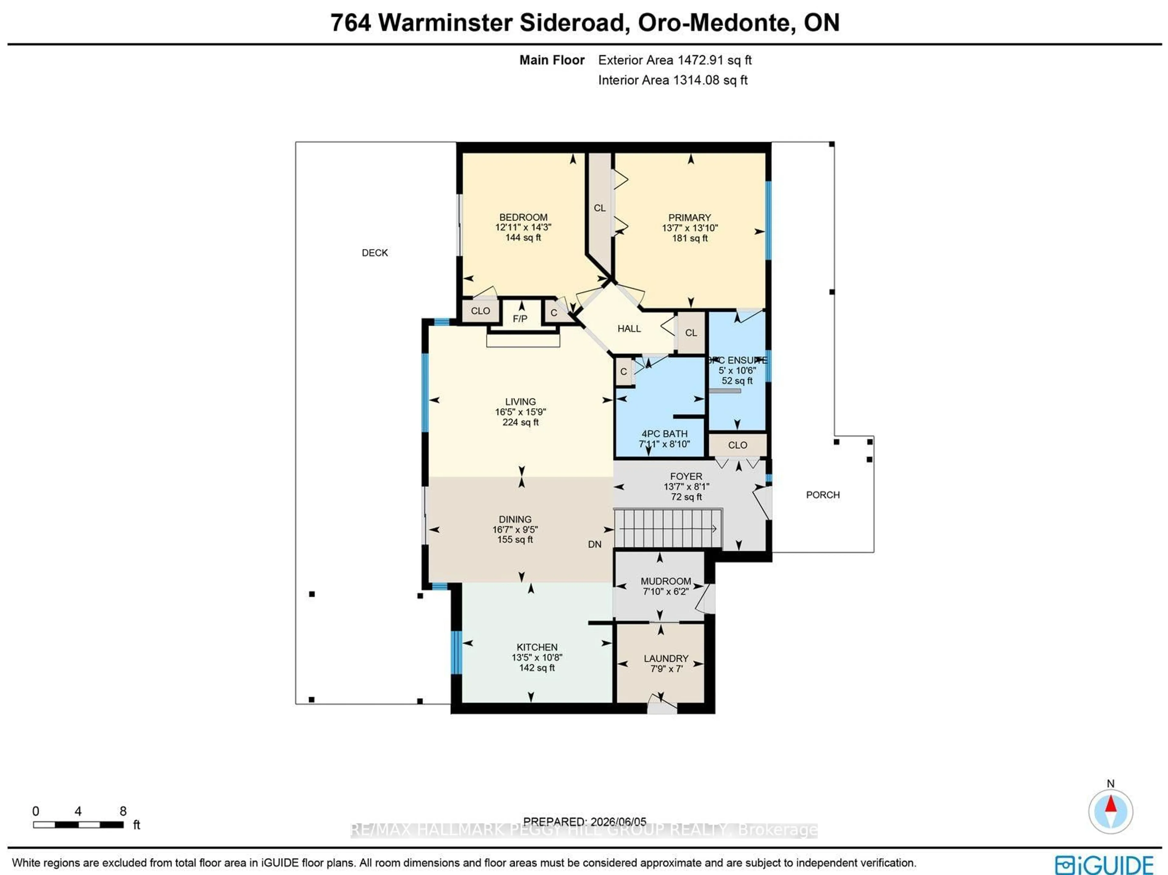 Floor plan for 764 Warminster Sdrd, Oro-Medonte Ontario L0K 1E0