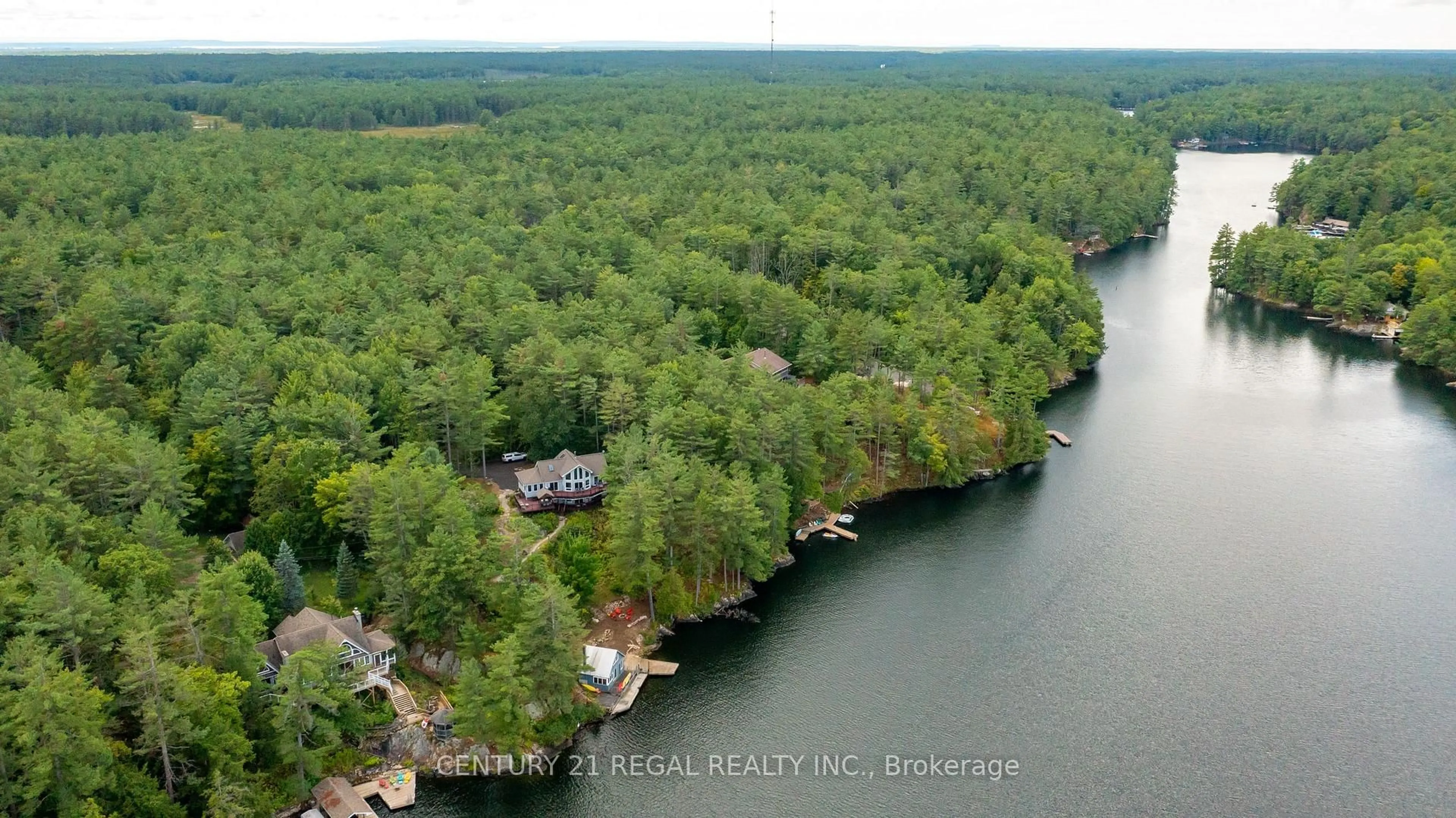 A pic from outside/outdoor area/front of a property/back of a property/a pic from drone, water/lake/river/ocean view for 1961 BEAVER DAM Rd, Severn Ontario L0K 1E0