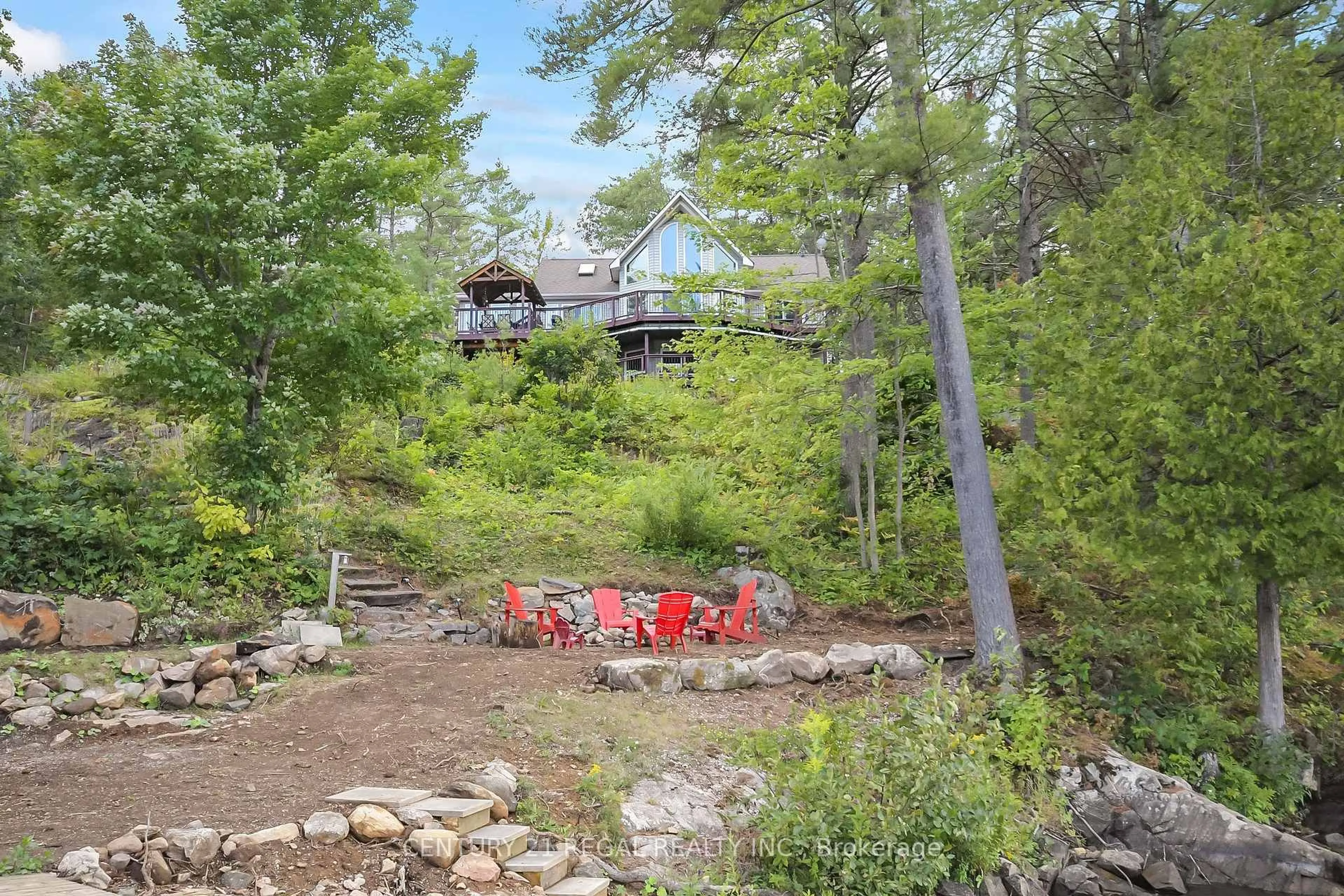 Patio, water/lake/river/ocean view for 1961 BEAVER DAM Rd, Severn Ontario L0K 1E0
