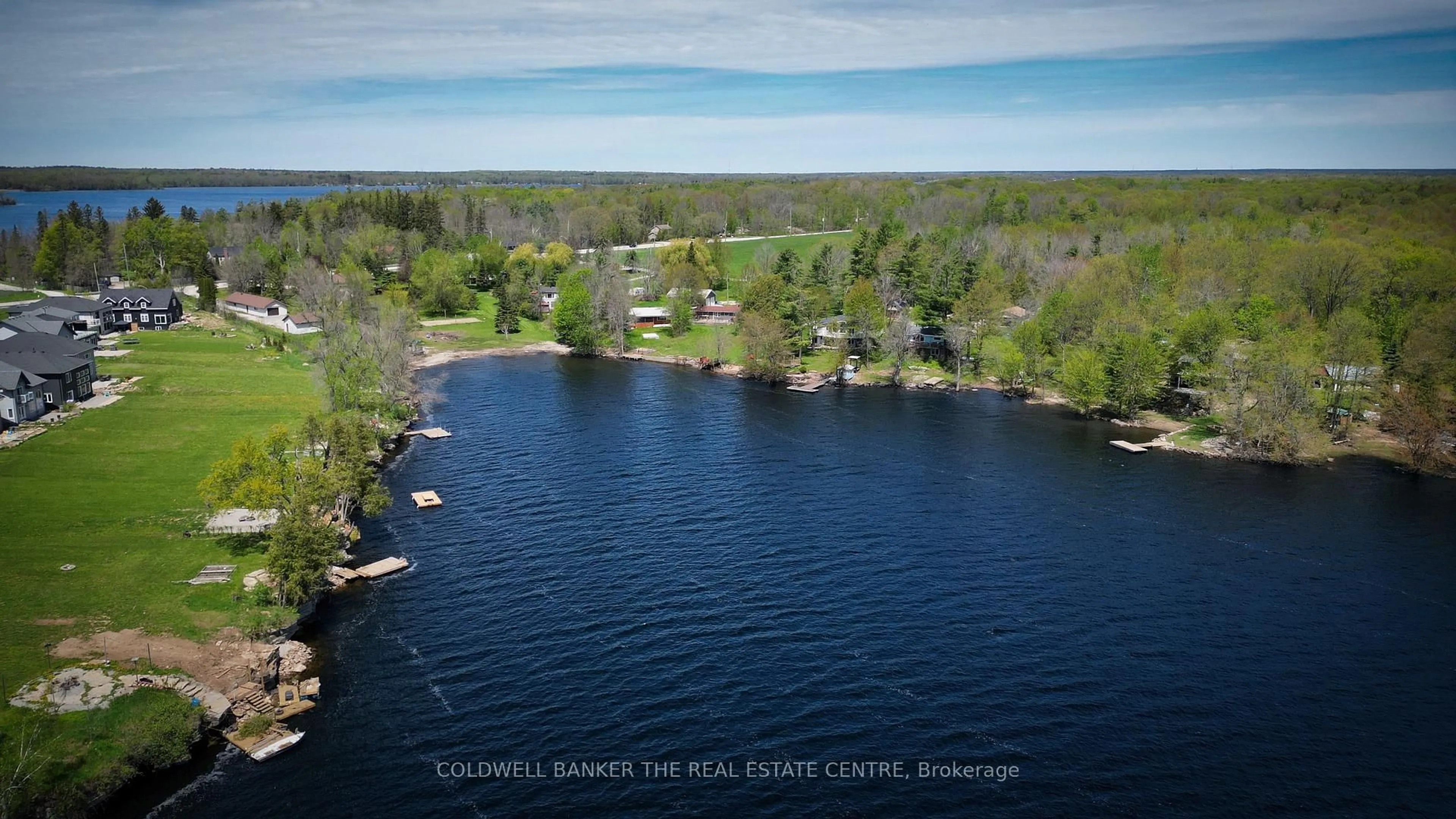 A pic from outside/outdoor area/front of a property/back of a property/a pic from drone, water/lake/river/ocean view for 3637 SOUTHWOOD BEACH Blvd, Ramara Ontario L0K 2B0