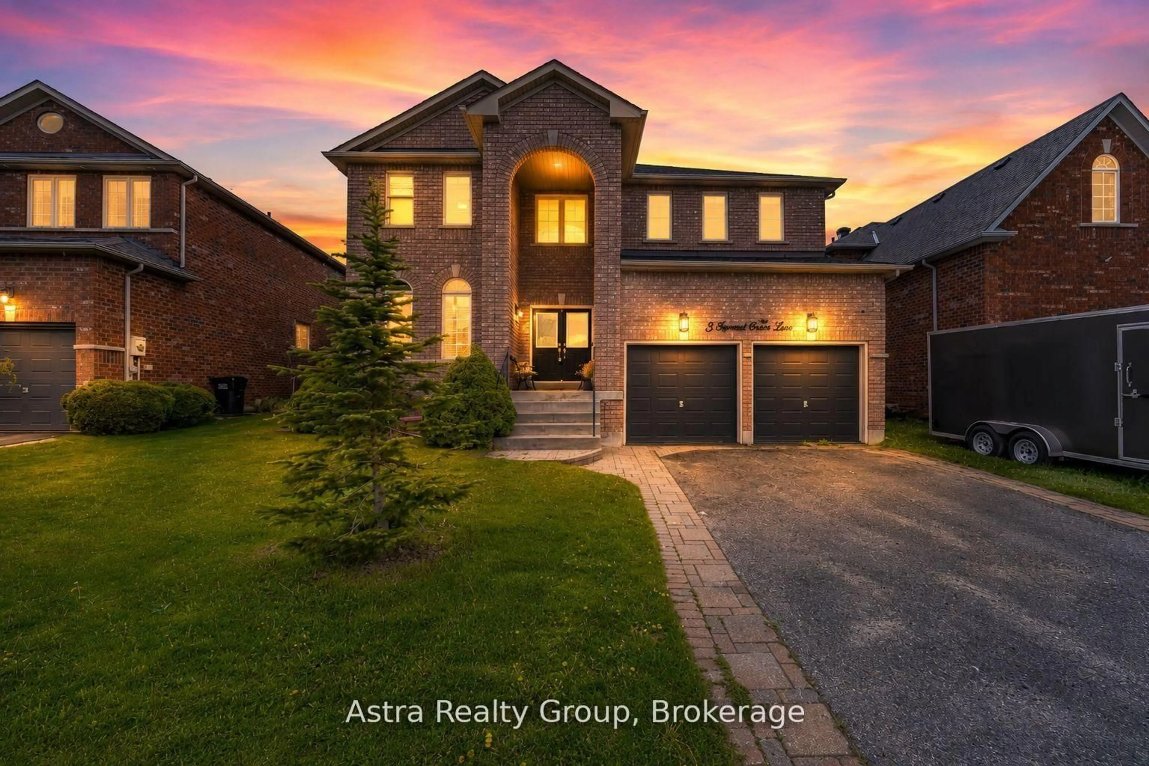 Home with brick exterior material, street for 3 Imperial Crown Lane, Barrie Ontario L4N 0T3