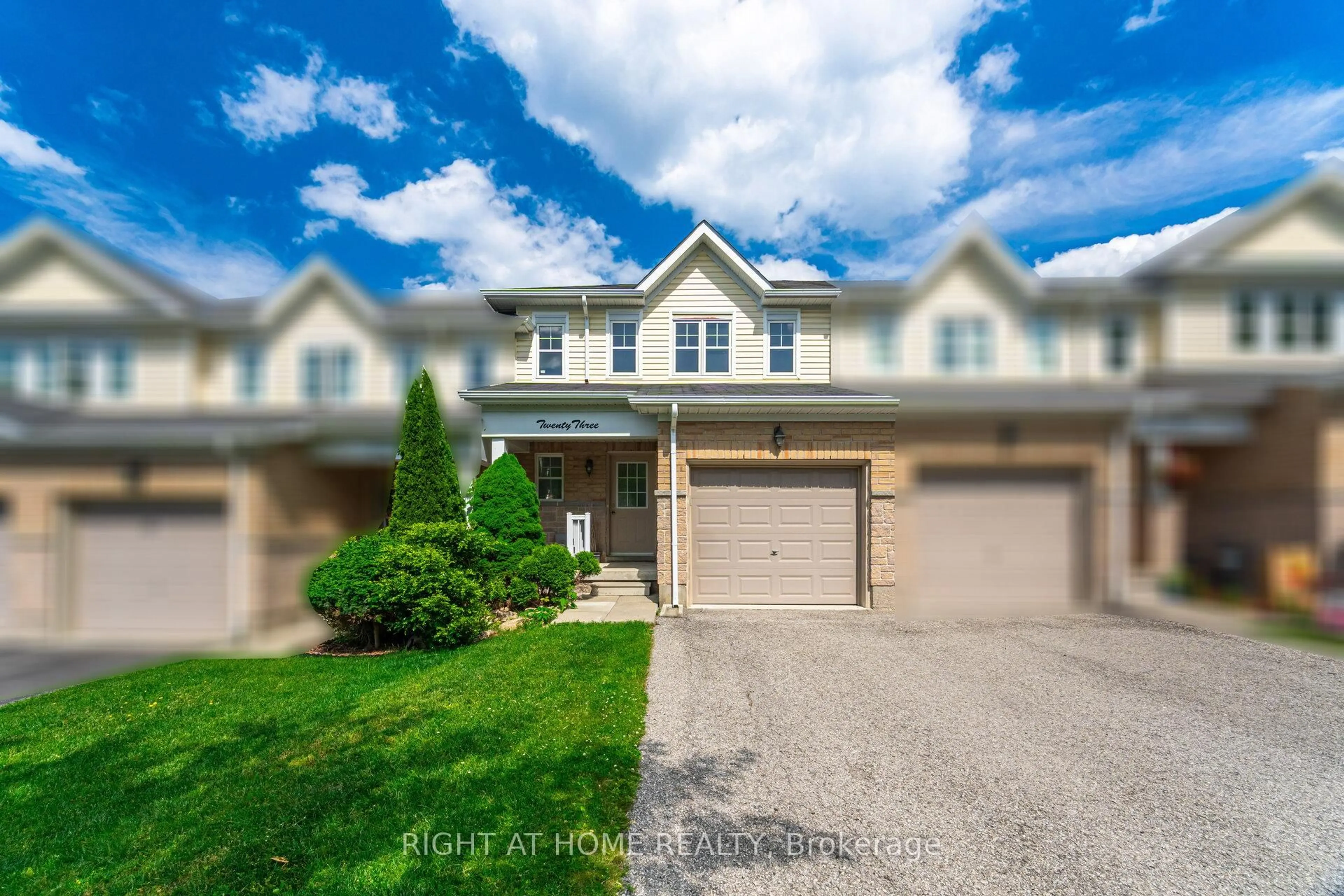 A pic from outside/outdoor area/front of a property/back of a property/a pic from drone, street for 23 Peartree Crt, Barrie Ontario L4N 6N7