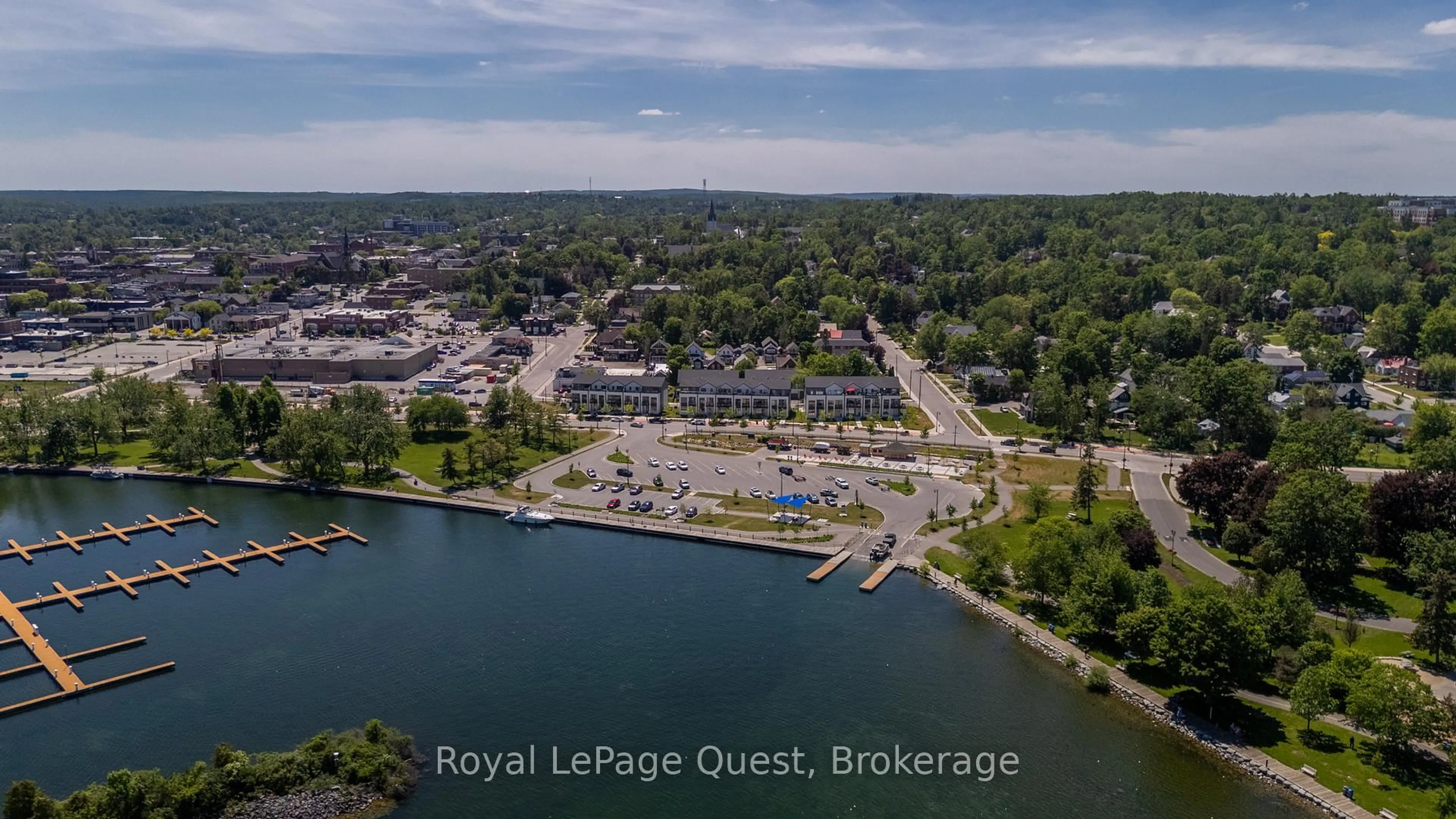 A pic from outside/outdoor area/front of a property/back of a property/a pic from drone, water/lake/river/ocean view for 93 Lightfoot Dr, Orillia Ontario L3V 7L8