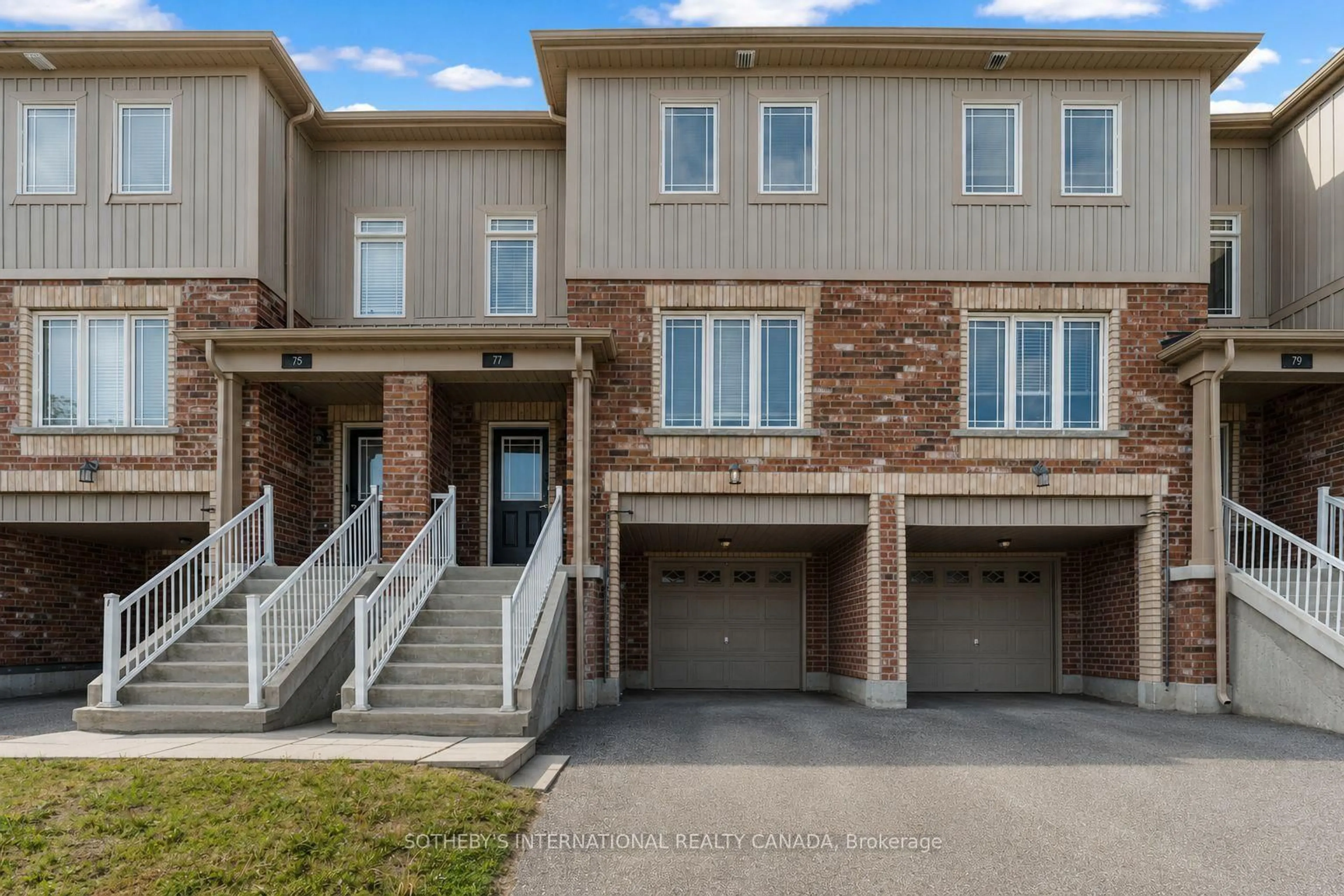 Home with brick exterior material, street for 77 Franks Way, Barrie Ontario L4N 3J1