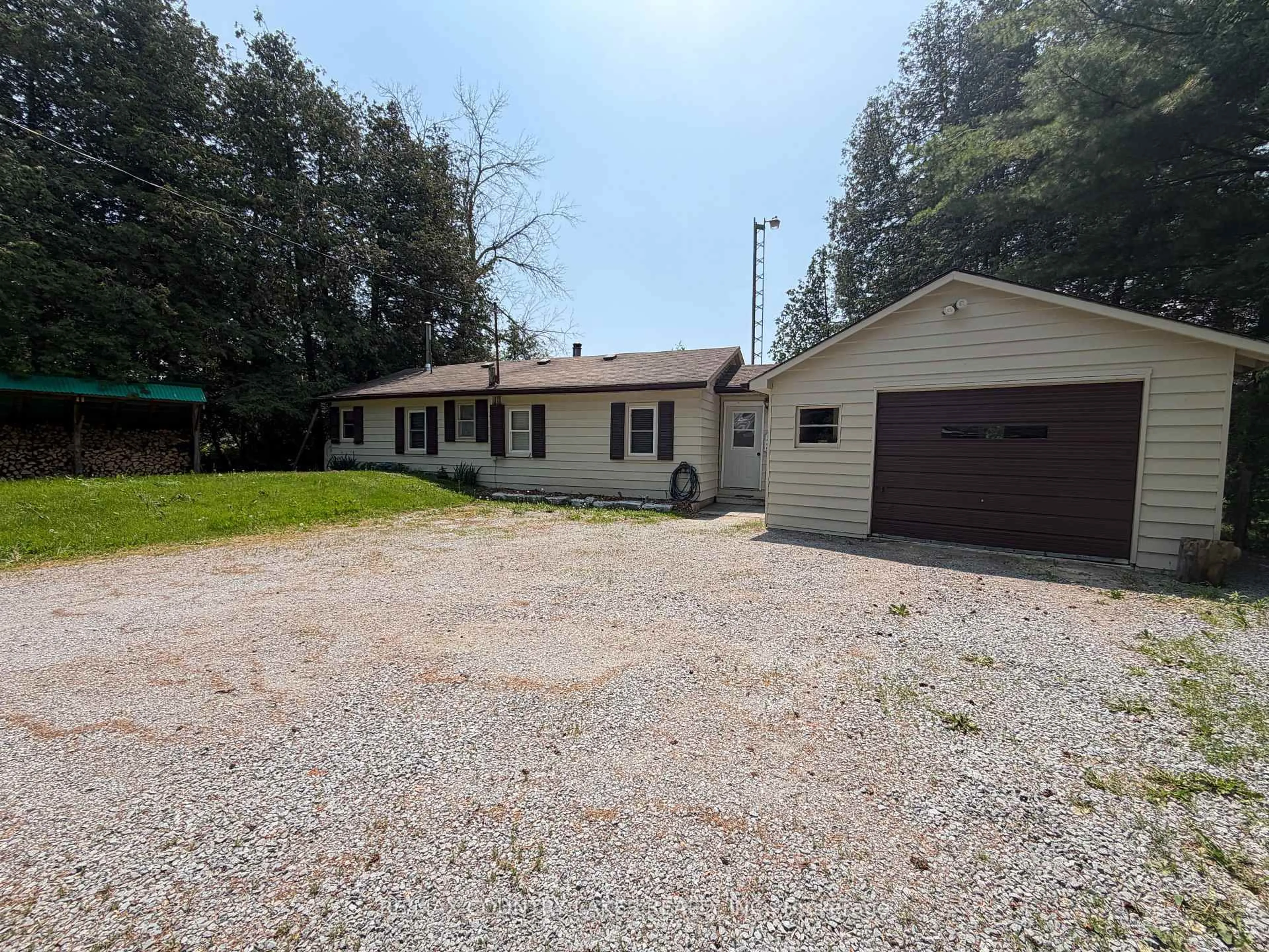 A pic from outside/outdoor area/front of a property/back of a property/a pic from drone, street for 1645 Concession A Rd, Ramara Ontario L0K 1B0