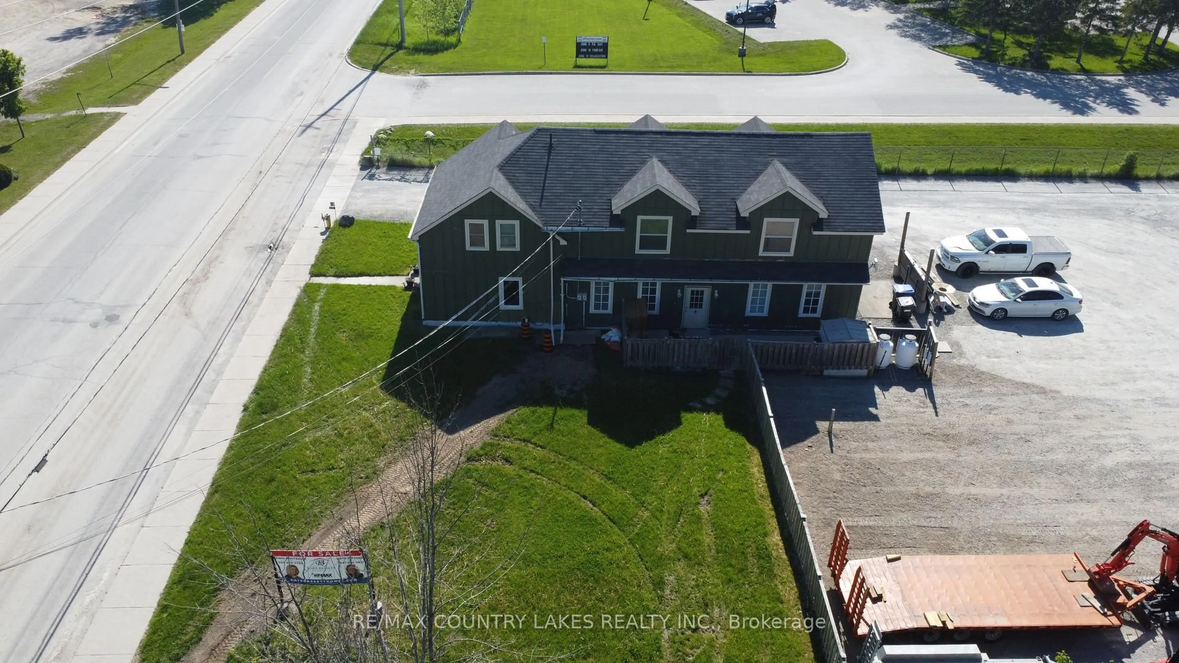 A pic from outside/outdoor area/front of a property/back of a property/a pic from drone, street for 3232 Simcoe Rd, Ramara Ontario L0K 1B0