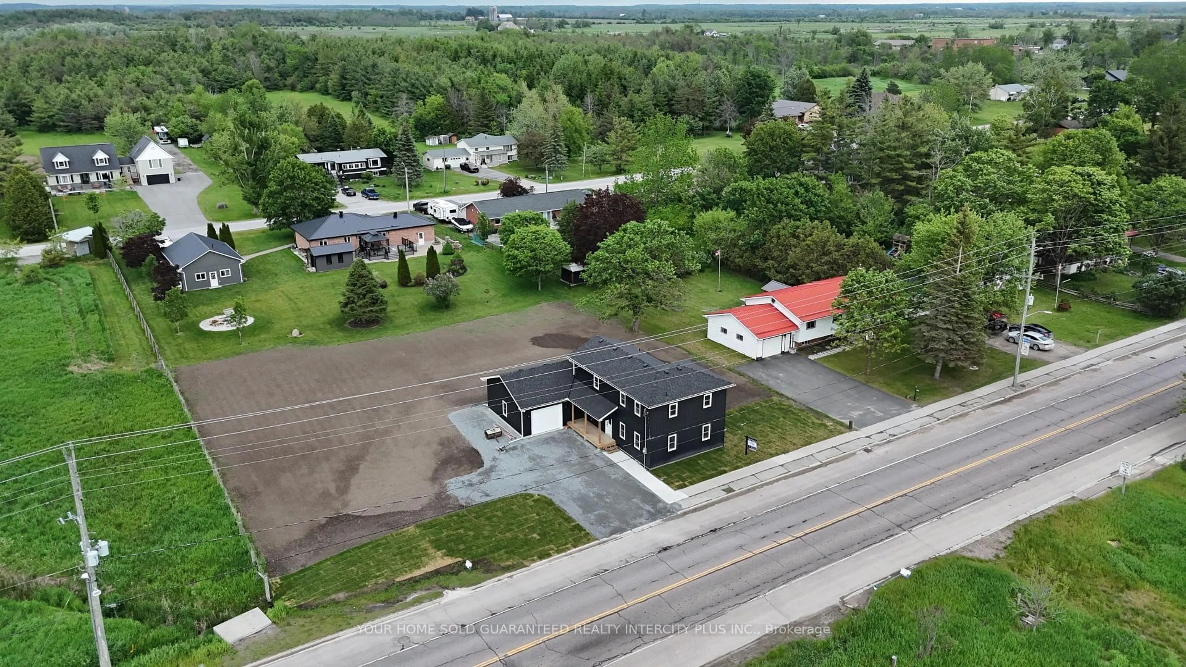 A pic from outside/outdoor area/front of a property/back of a property/a pic from drone, building for 2385 Highway 12, Ramara Ontario L0K 1B0