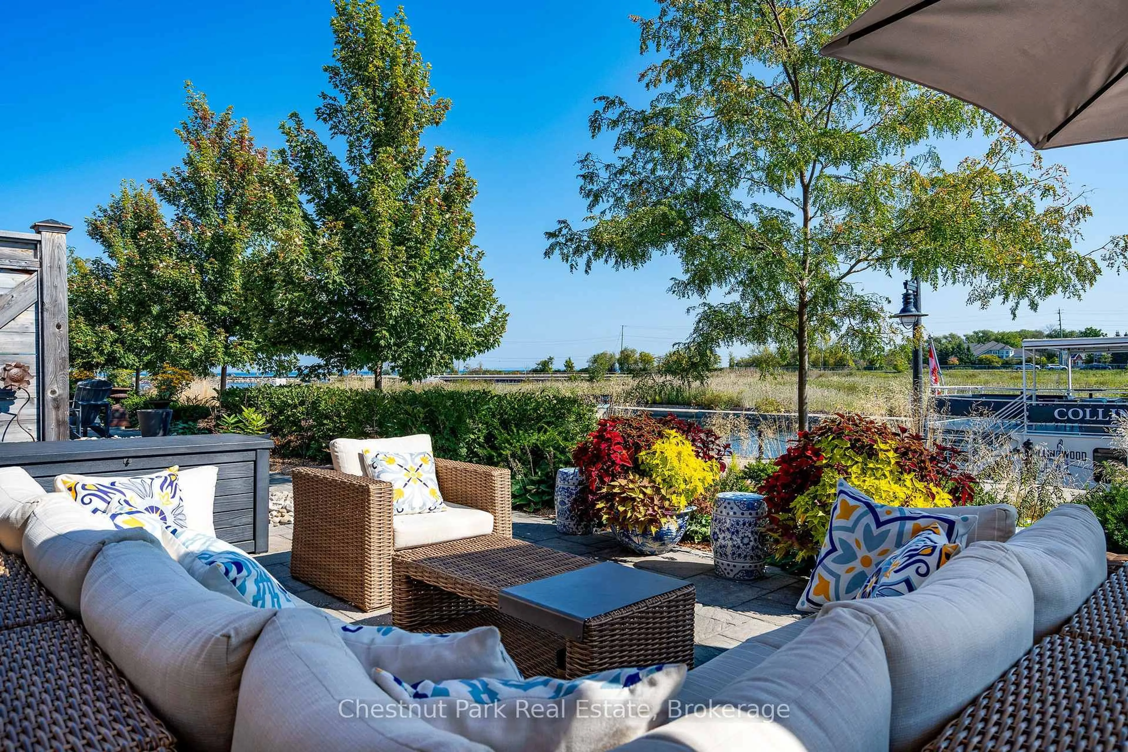 Patio, water/lake/river/ocean view for 31 Emerson Mews, Collingwood Ontario L9Y 2X4