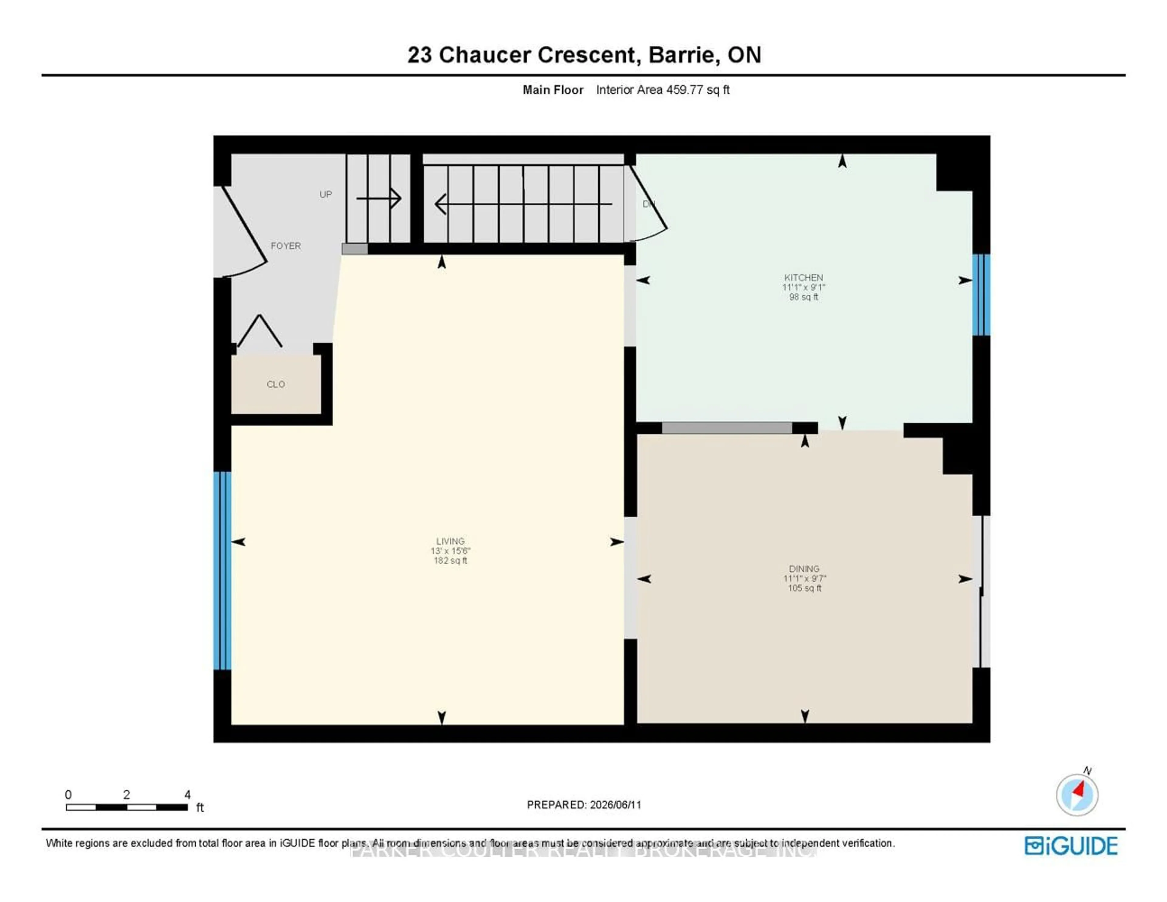 Floor plan for 23 Chaucer Cres, Barrie Ontario L4N 4T8