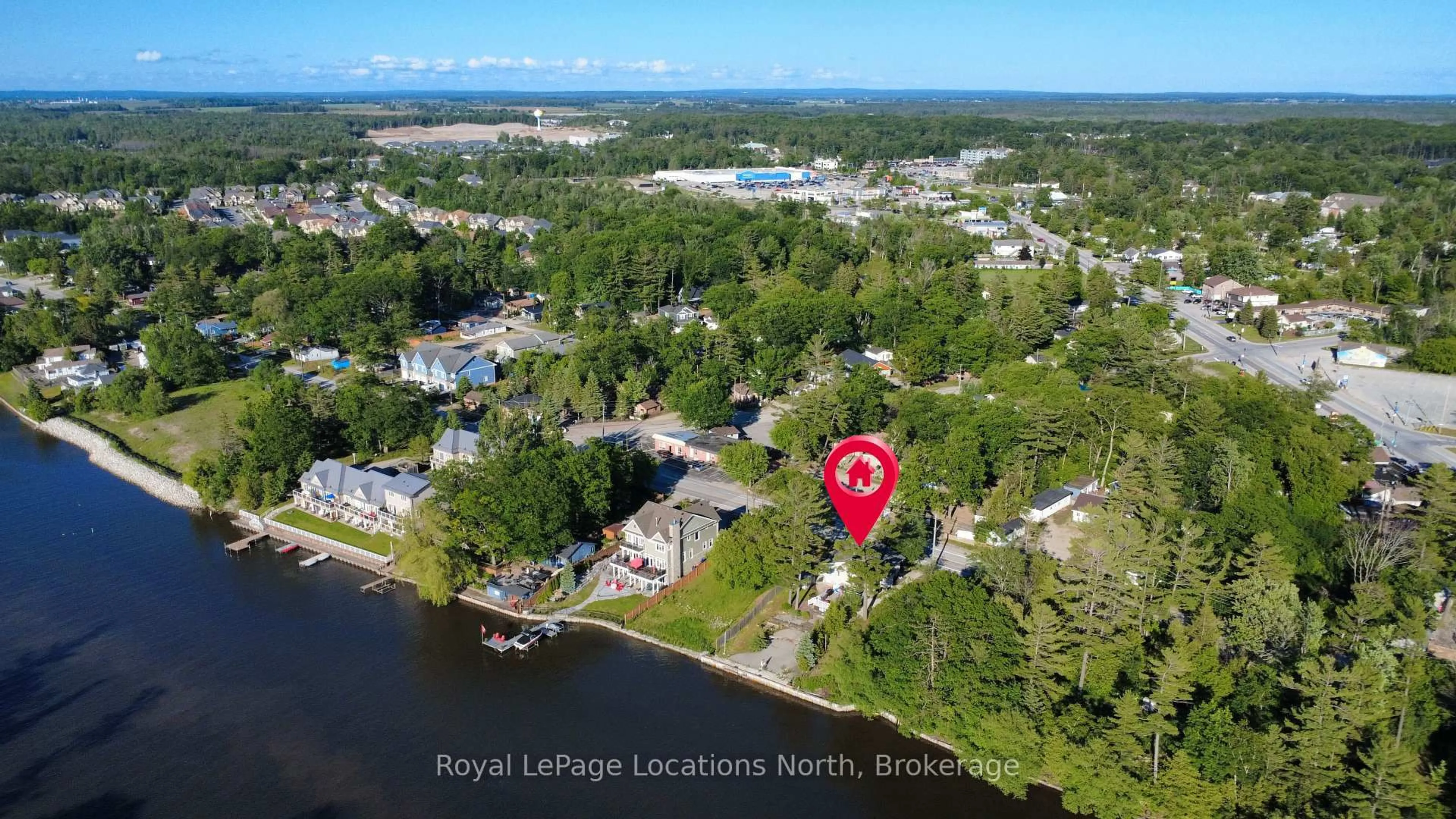 A pic from outside/outdoor area/front of a property/back of a property/a pic from drone, water/lake/river/ocean view for 32 River Rd, Wasaga Beach Ontario L9Z 2L1