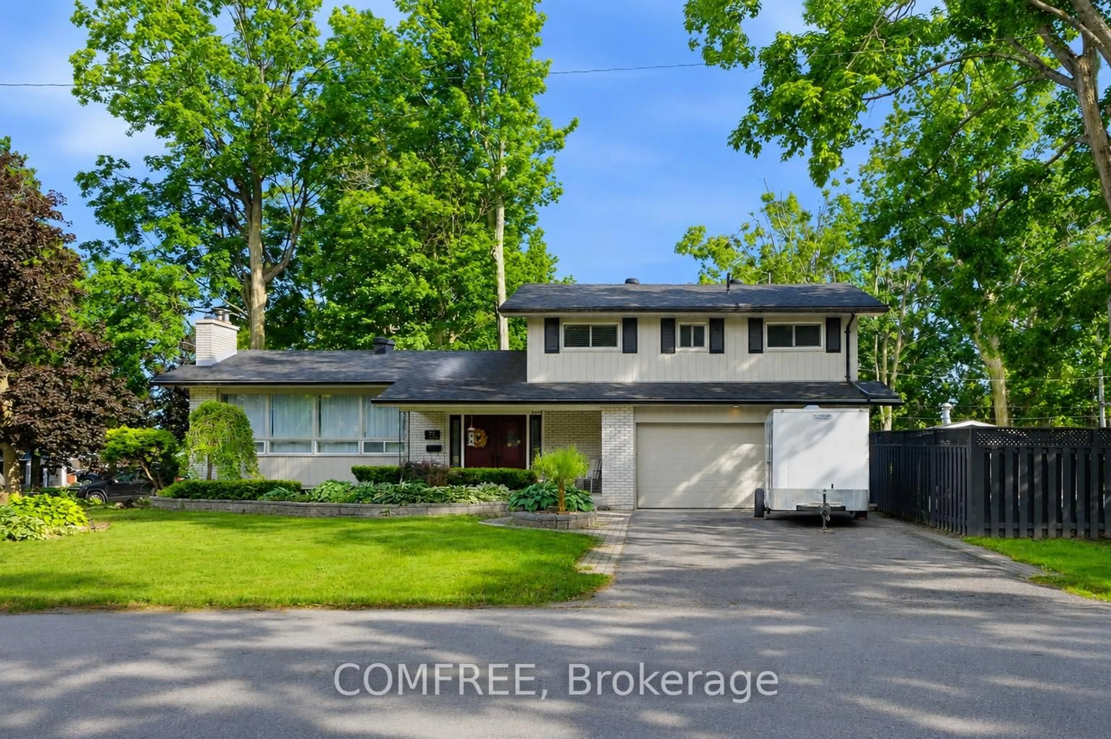 Home with vinyl exterior material, street for 77 June Dr, Orillia Ontario L3V 3P8