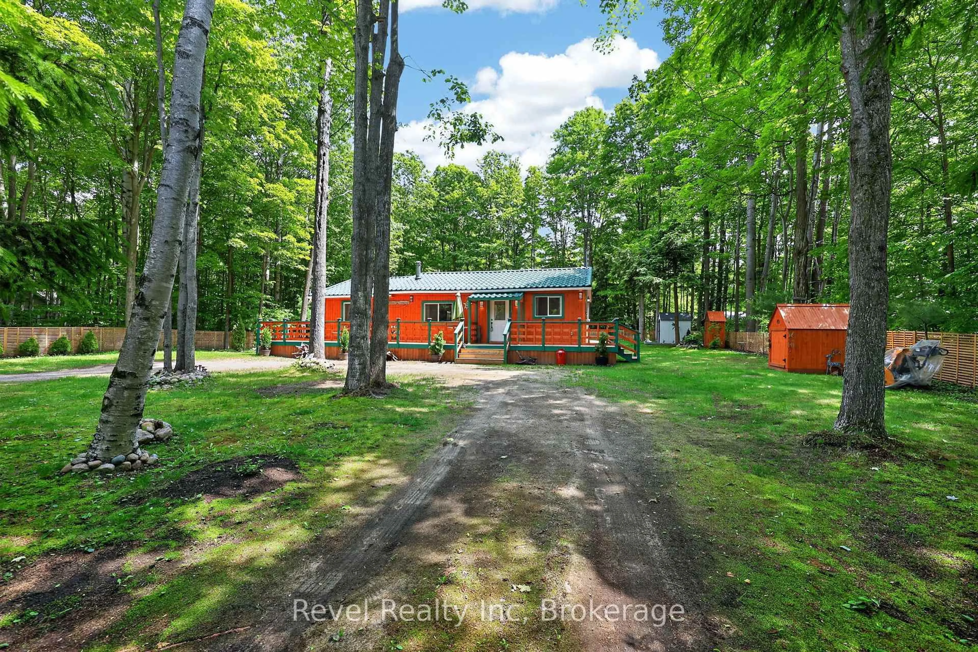 A pic from outside/outdoor area/front of a property/back of a property/a pic from drone, forest/trees view for 49 WOLFE Tr, Tiny Ontario L9M 0H7