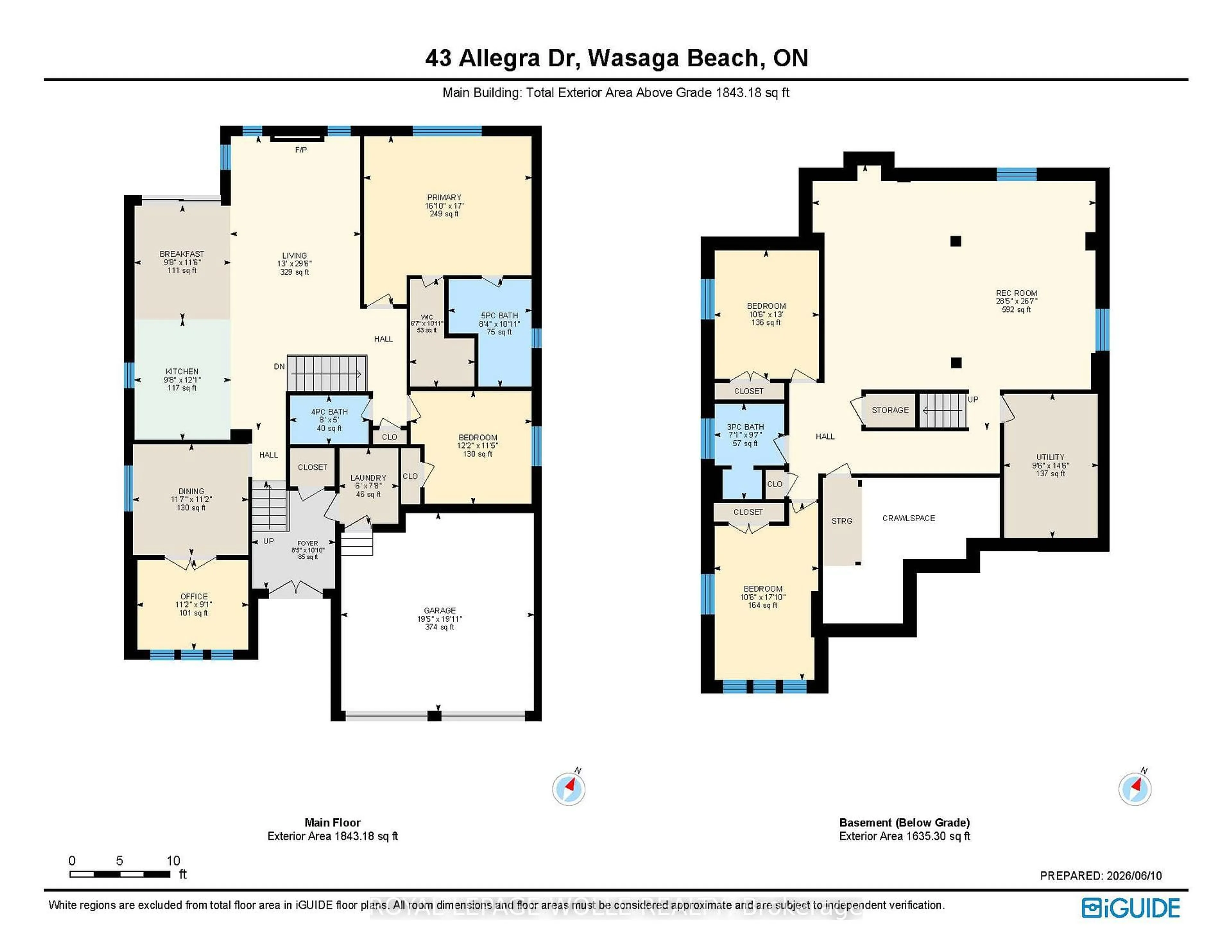Floor plan for 43 Allegra Dr, Wasaga Beach Ontario L9Z 0H1