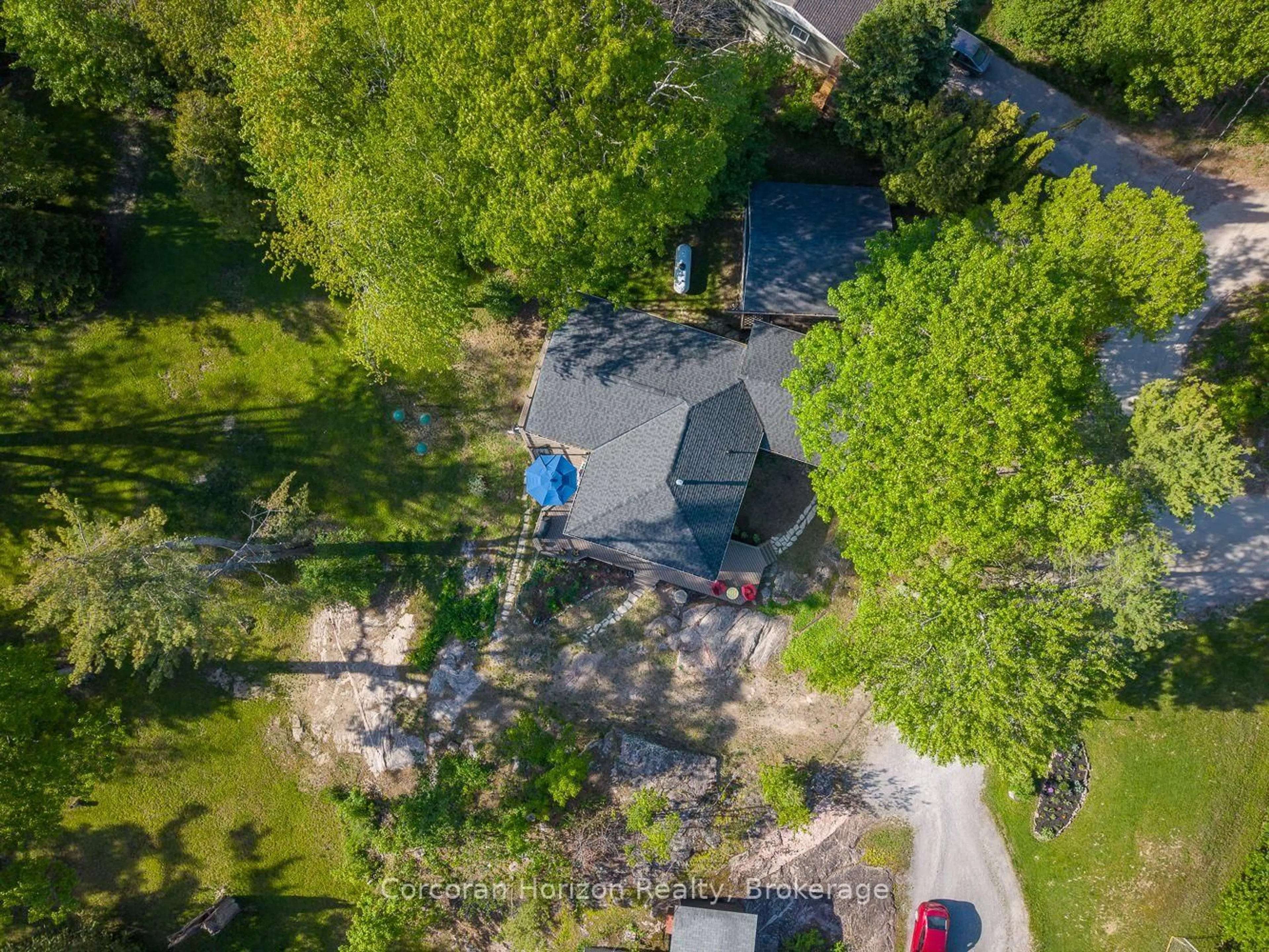 A pic from outside/outdoor area/front of a property/back of a property/a pic from drone, street for 3000 Whelan Way, Ramara Ontario L0K 2B0