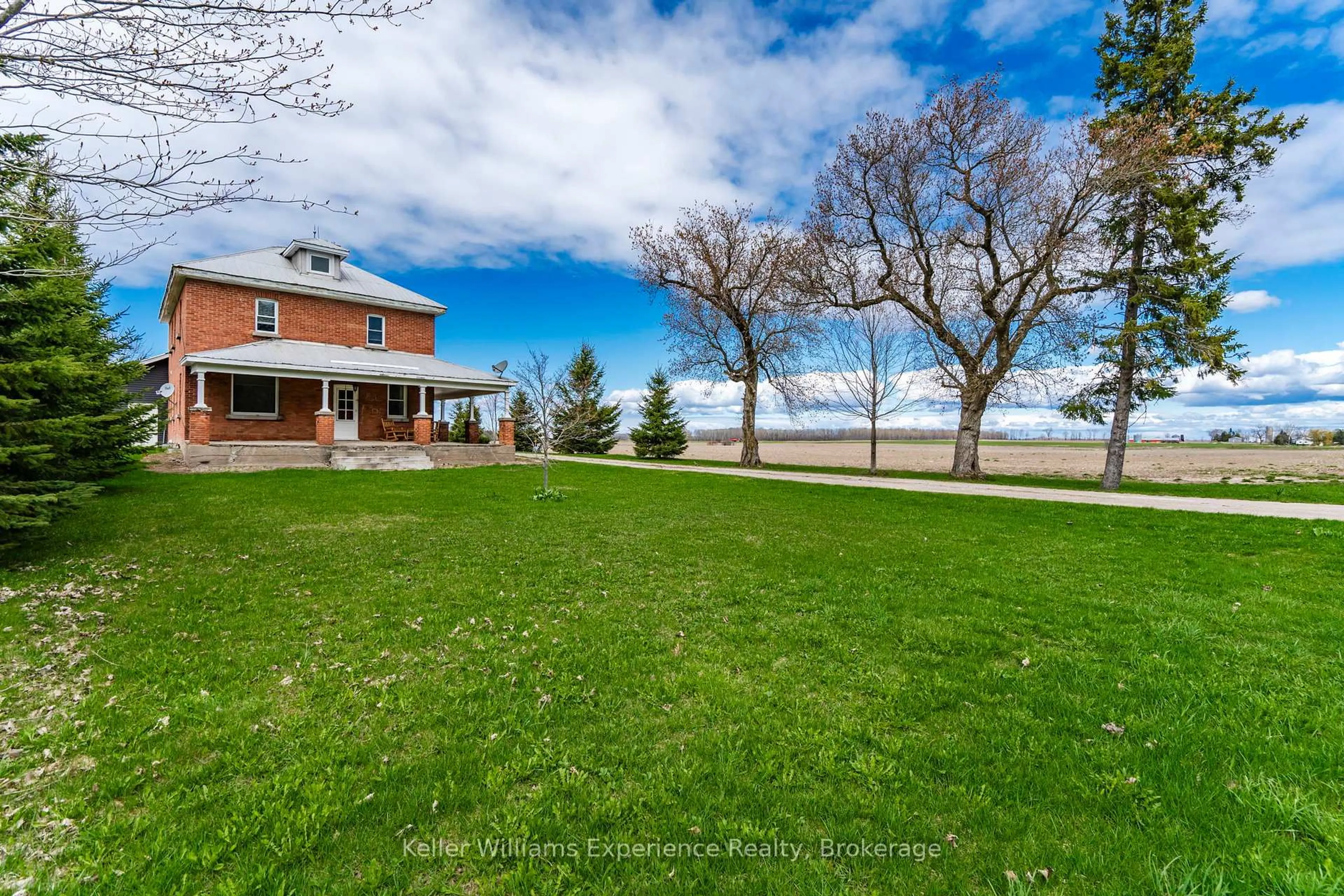 A pic from outside/outdoor area/front of a property/back of a property/a pic from drone, water/lake/river/ocean view for 2936 Flos 6 Rd, Springwater Ontario L0L 1P0
