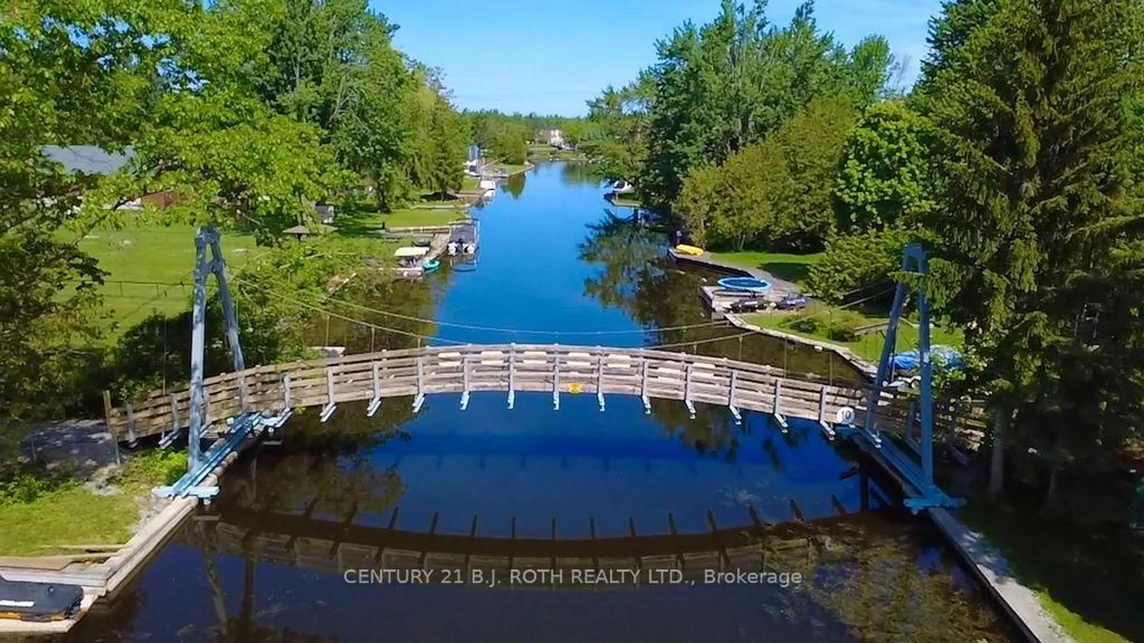 A pic from outside/outdoor area/front of a property/back of a property/a pic from drone, water/lake/river/ocean view for 16 Old Indian Tr, Ramara Ontario L0K 1B0