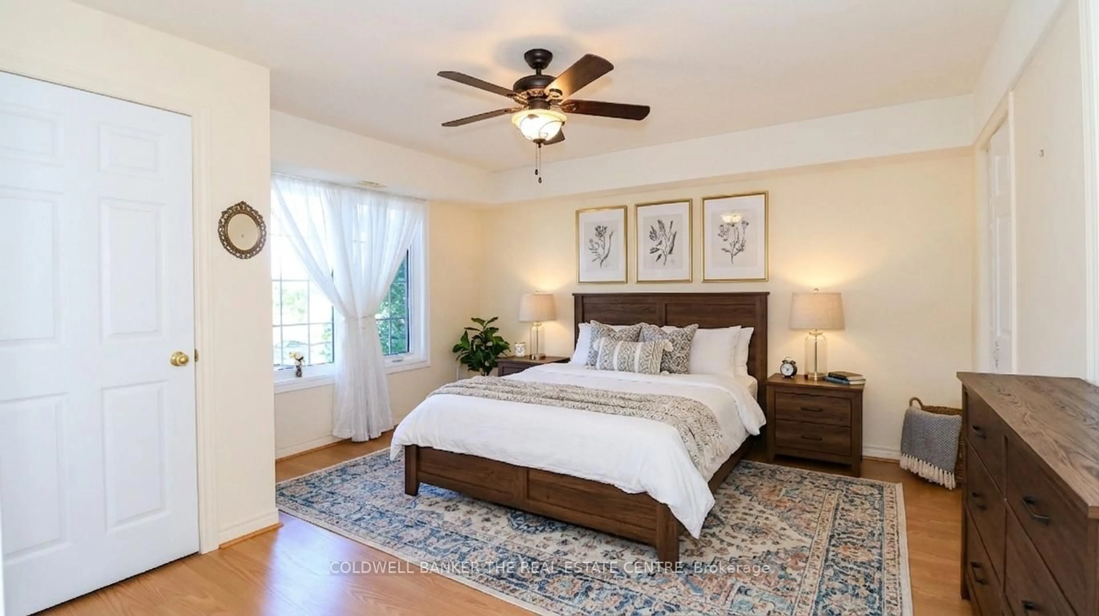 Bedroom with bed, wood/laminate floor for 49 Jacobs Terr #212, Barrie Ontario L4N 0W4