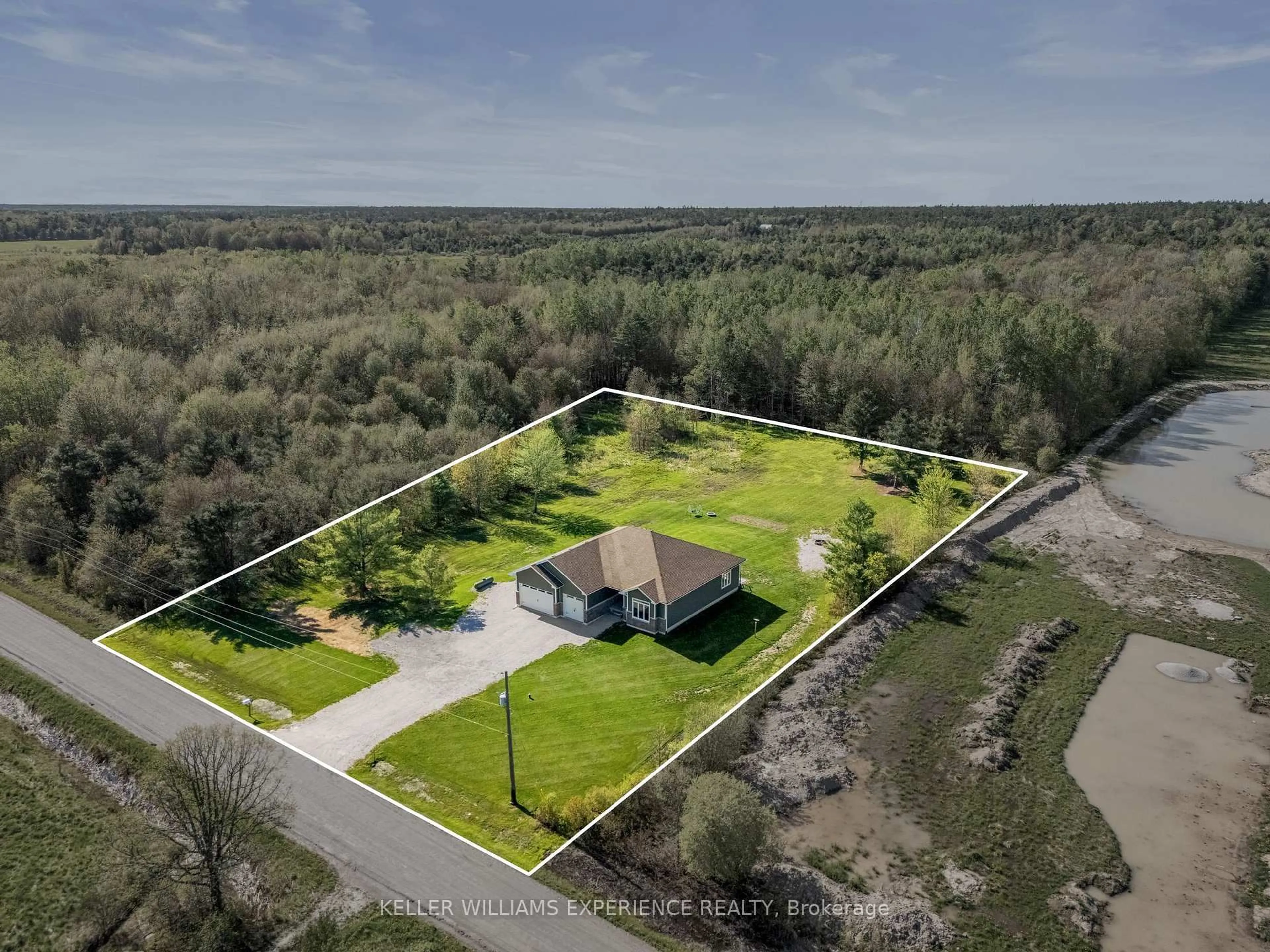 A pic from outside/outdoor area/front of a property/back of a property/a pic from drone, water/lake/river/ocean view for 1600 Concession M & N Rd, Ramara Ontario L0K 2B0