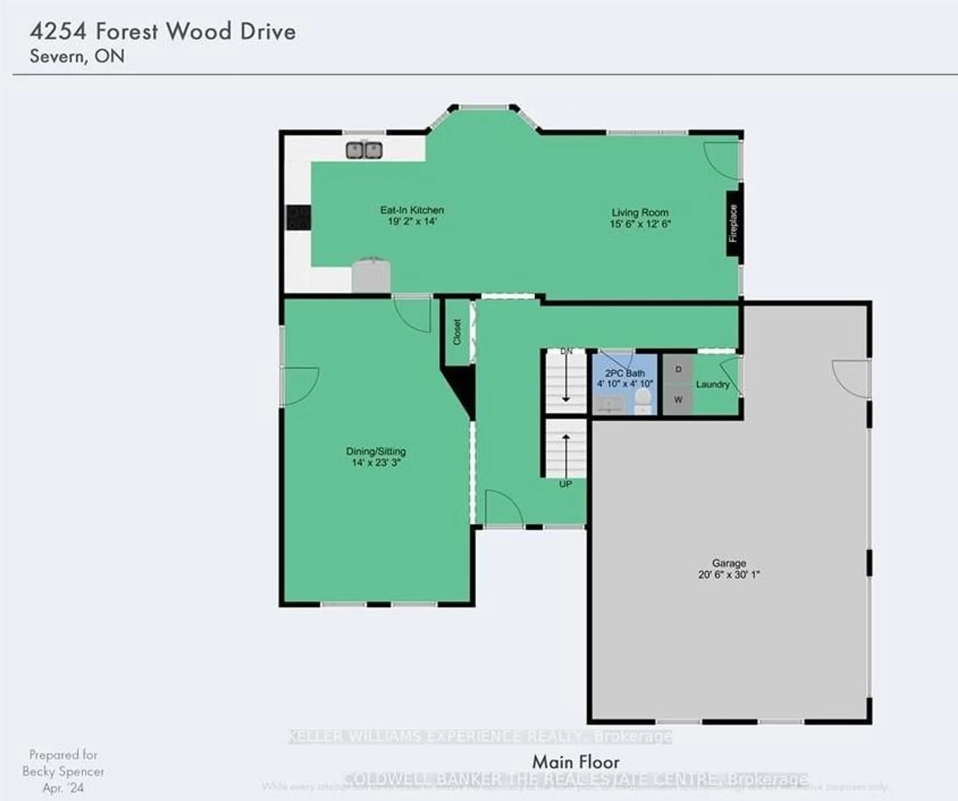 Floor plan for 4254 Forest Wood Dr, Severn Ontario L3V 6H3