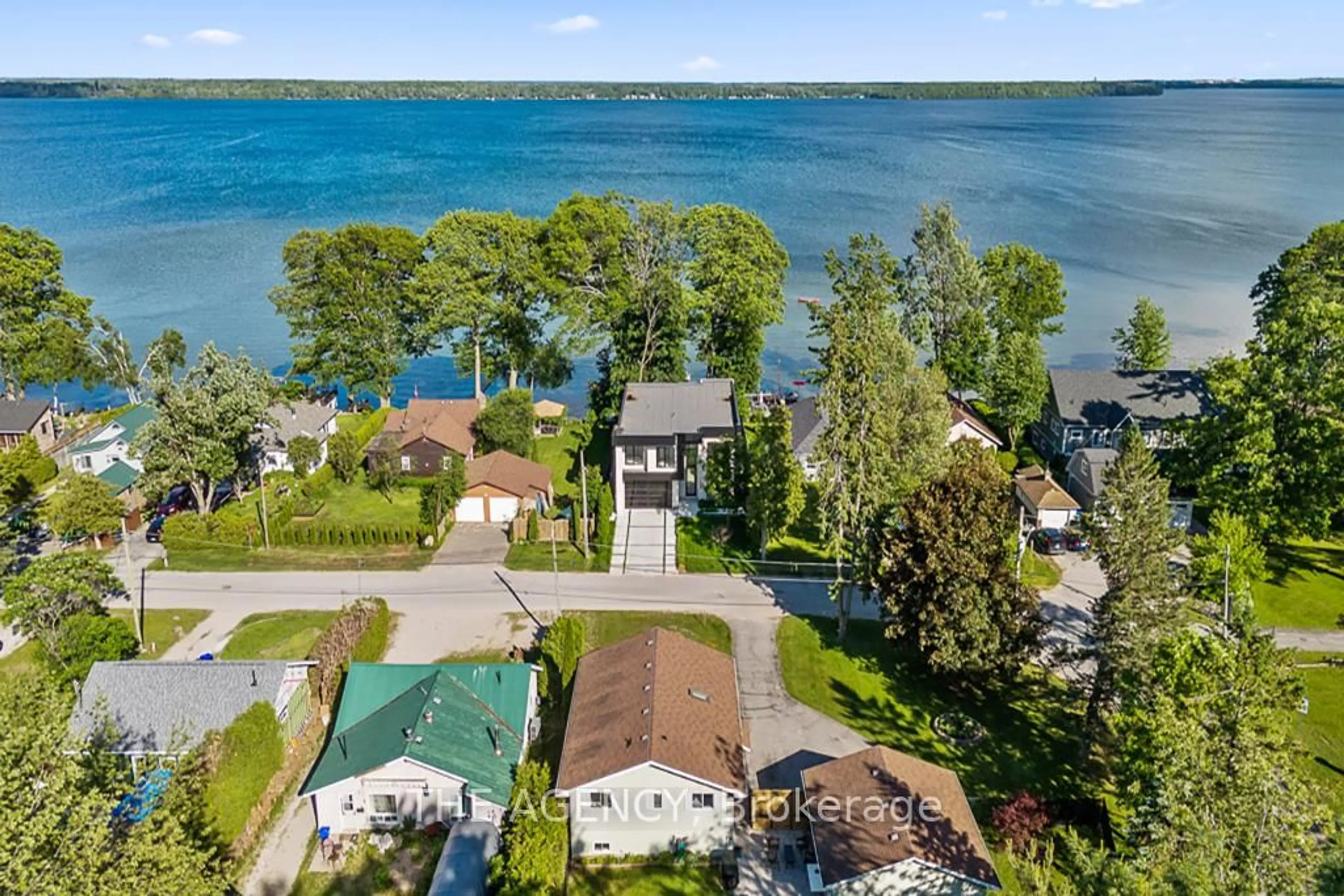 A pic from outside/outdoor area/front of a property/back of a property/a pic from drone, water/lake/river/ocean view for 2707 Lakeside Dr, Severn Ontario L0K 1G0
