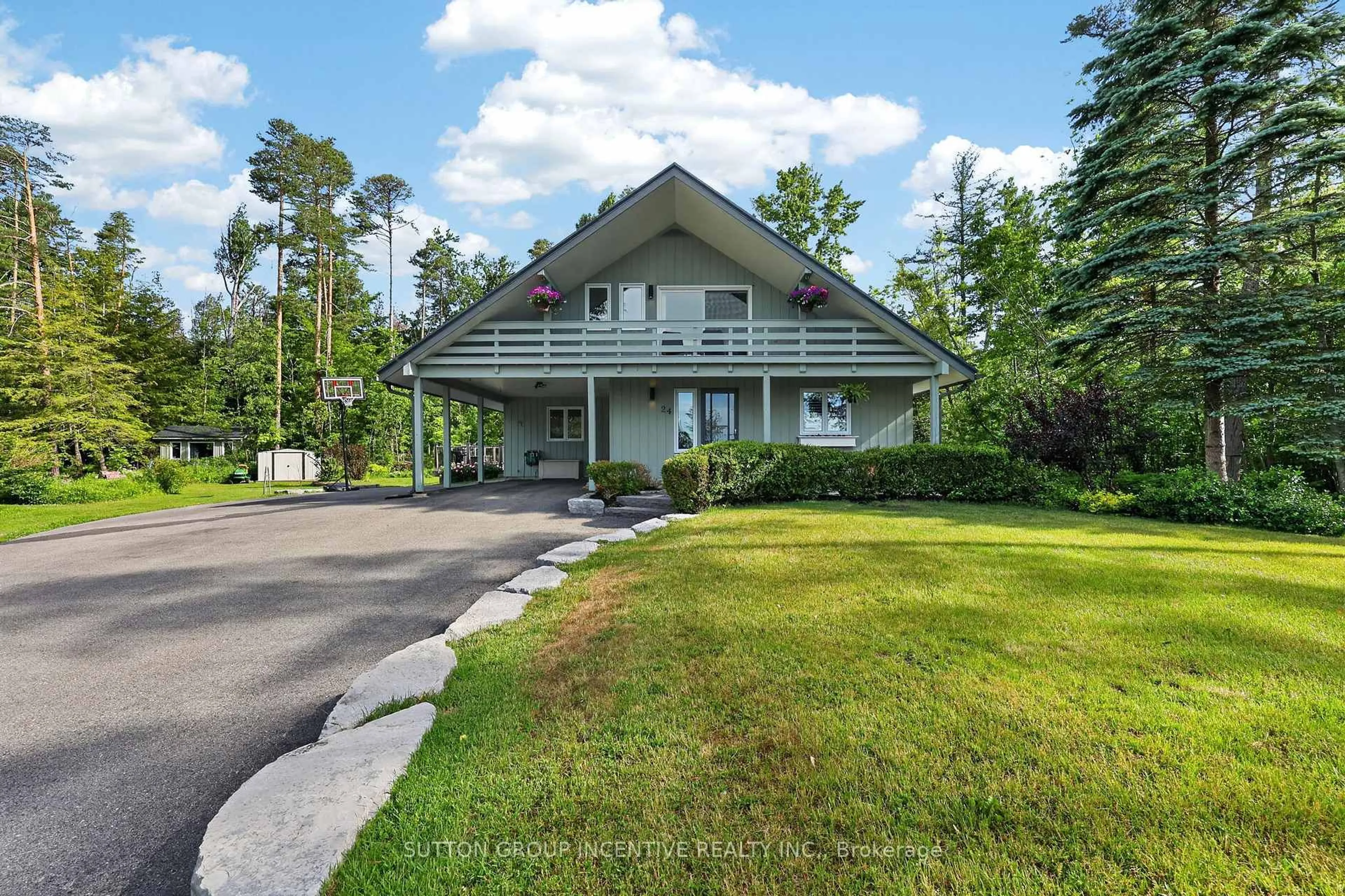 A pic from outside/outdoor area/front of a property/back of a property/a pic from drone, unknown for 24 Brambel Rd, Oro-Medonte Ontario L0L 2L0
