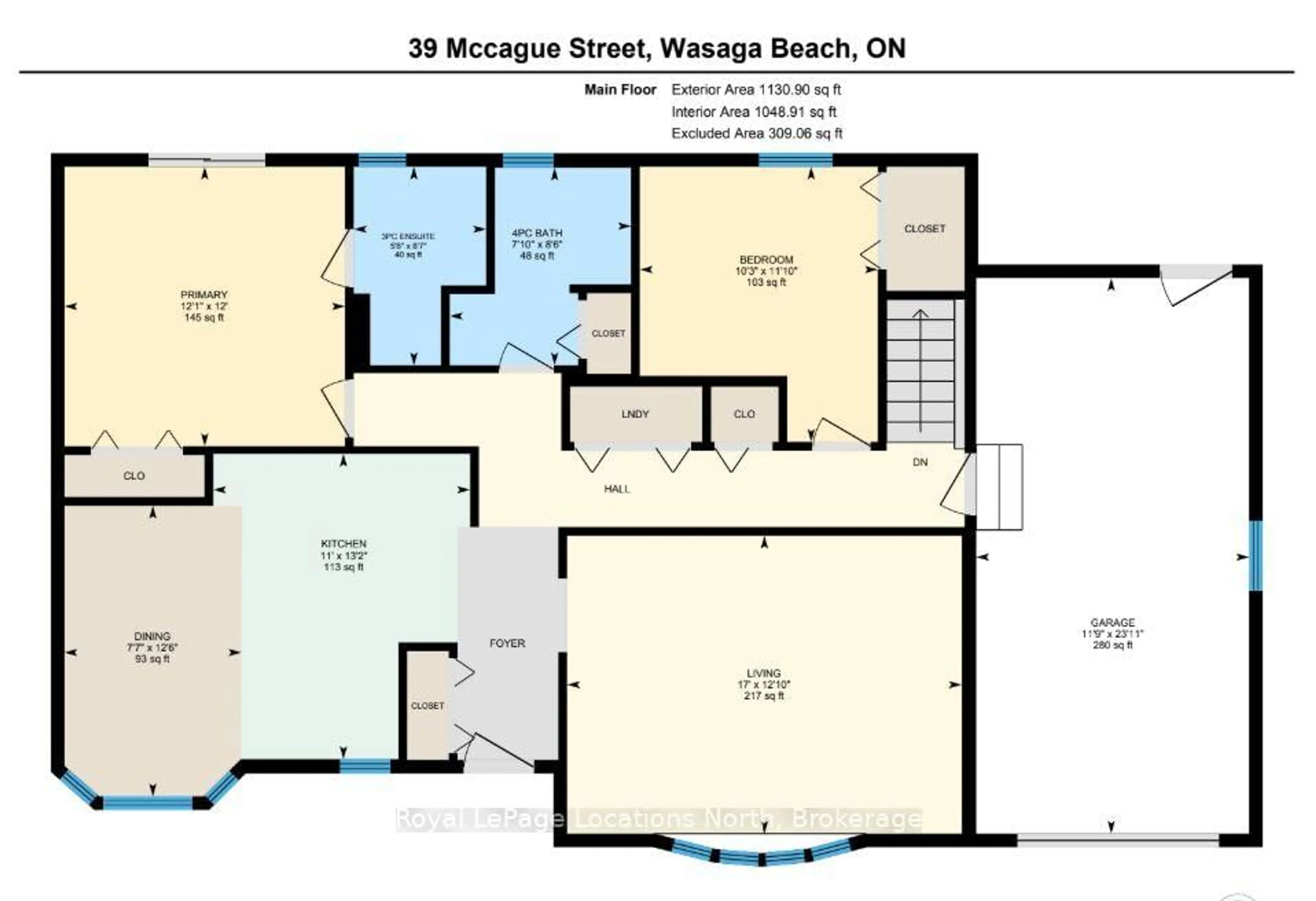 Floor plan for 39 MCCAGUE St, Wasaga Beach Ontario L9Z 2E5