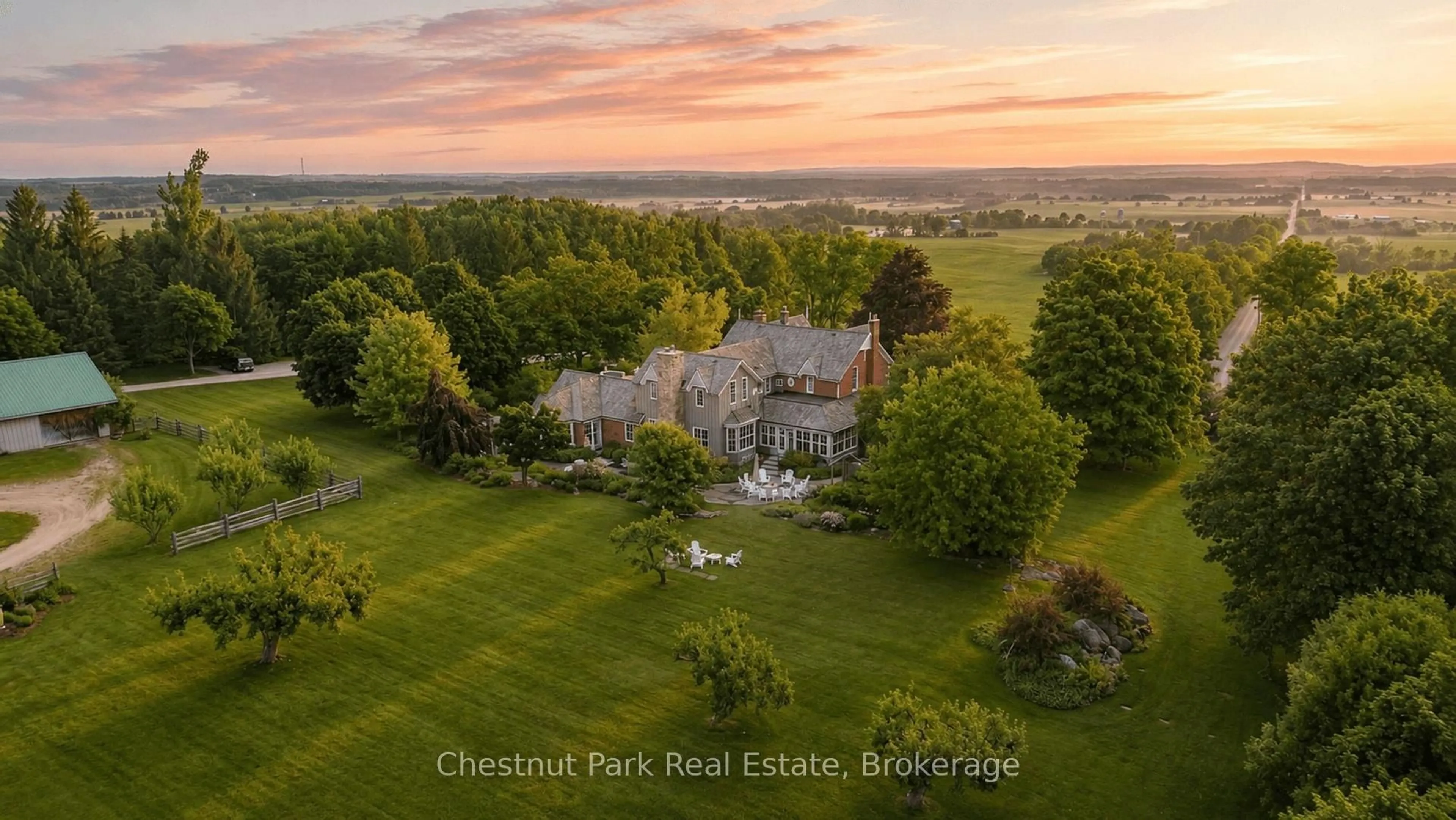 A pic from outside/outdoor area/front of a property/back of a property/a pic from drone, water/lake/river/ocean view for 3554 Concession 3, Clearview Ontario L0M 1G0