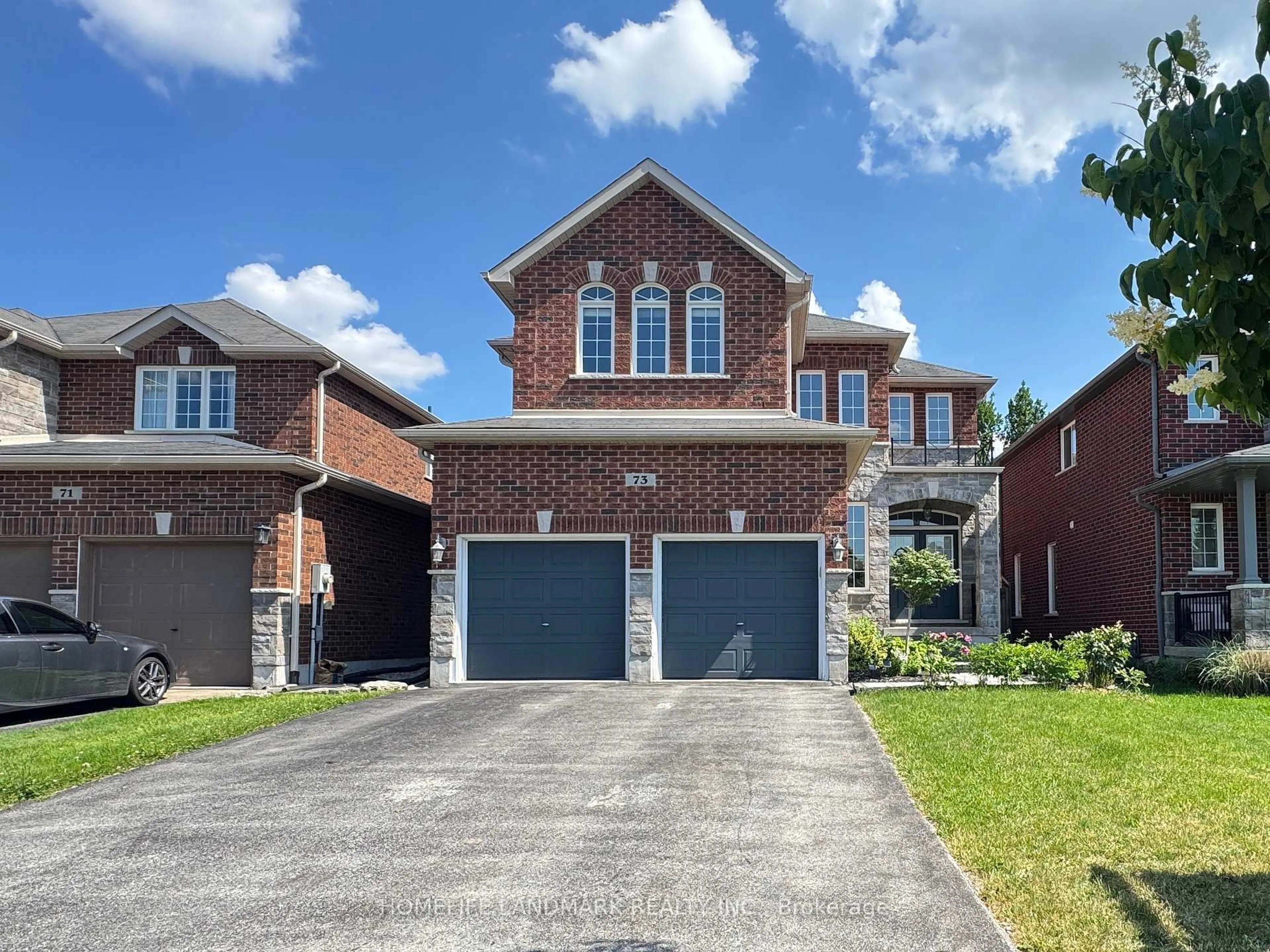 Home with brick exterior material, street for 73 GRAIHAWK Dr, Barrie Ontario L4N 6G7