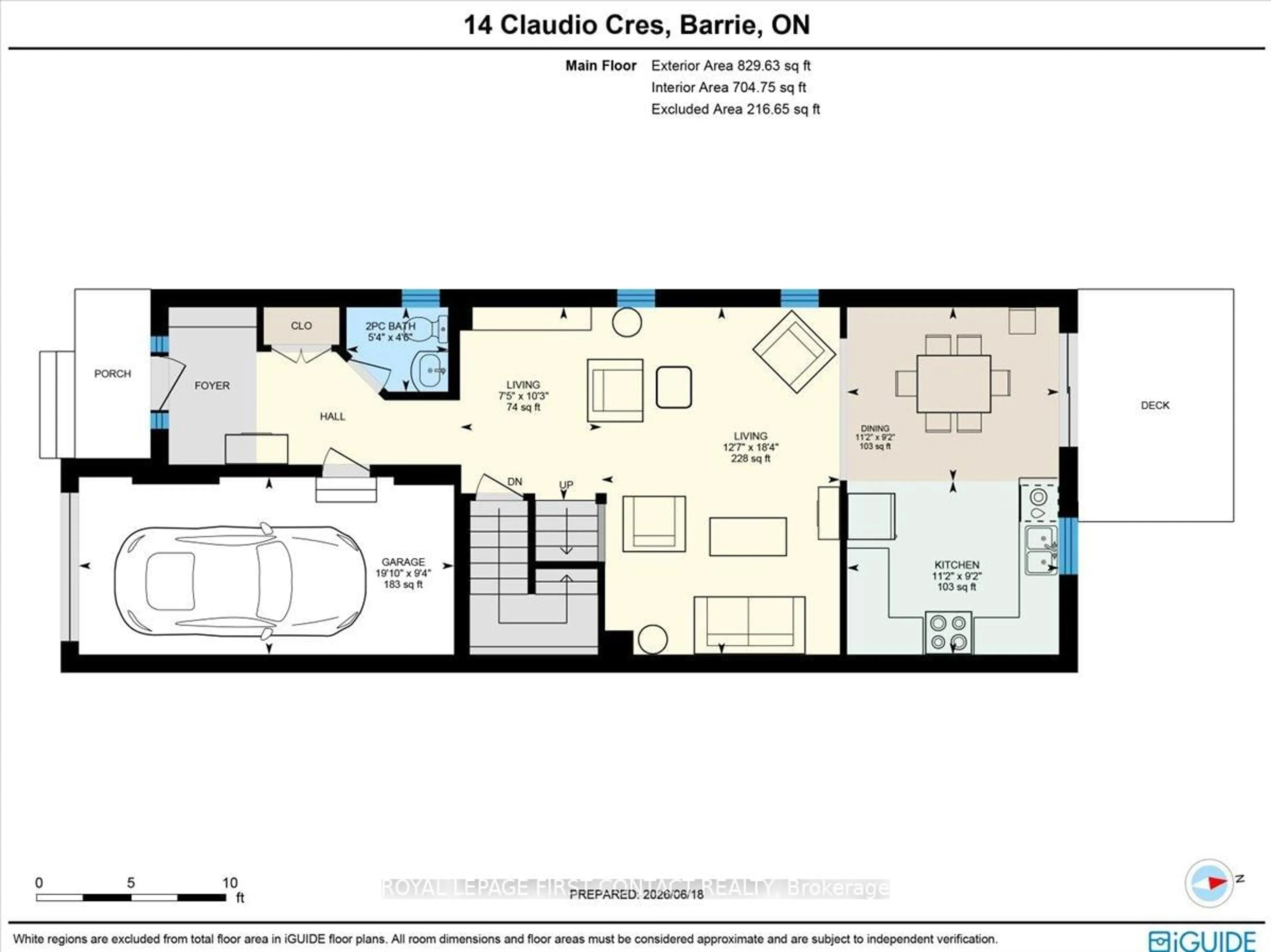 Floor plan for 14 Claudio Cres, Barrie Ontario L4N 9E2