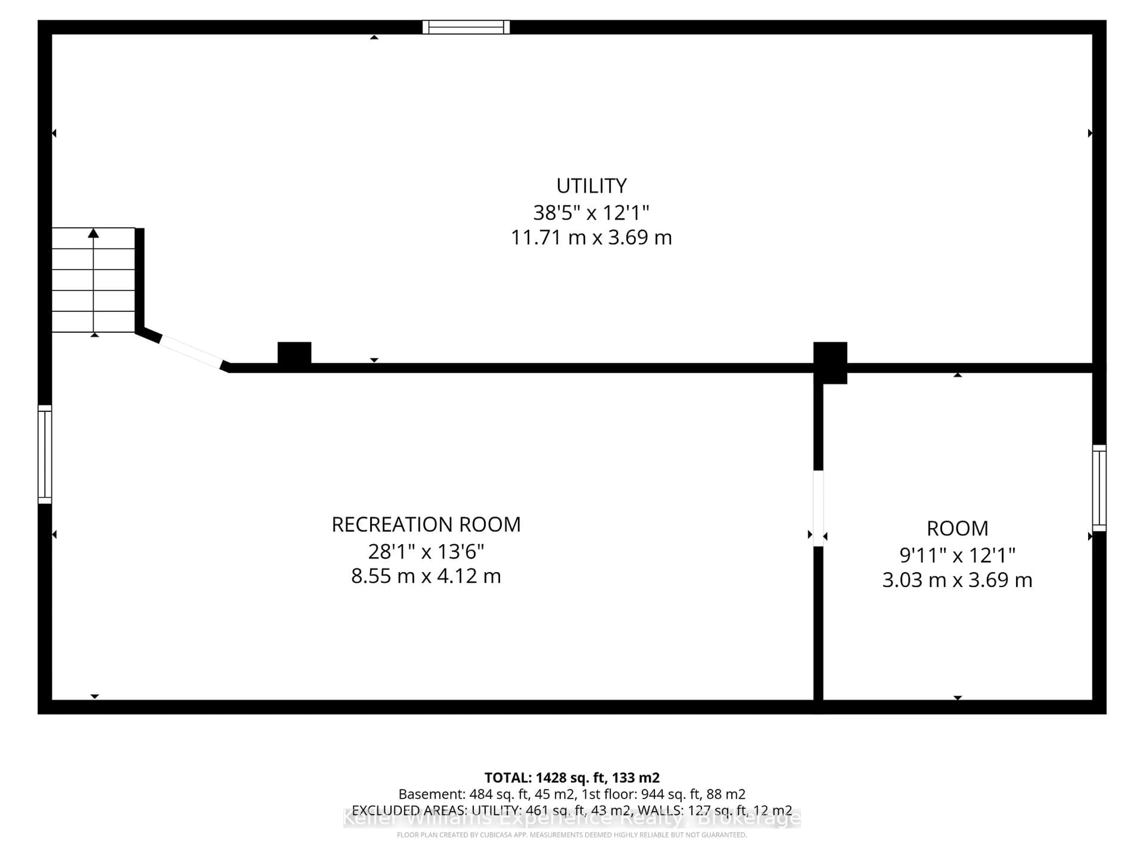 Floor plan for 316 HANLY St, Midland Ontario L4R 2N9