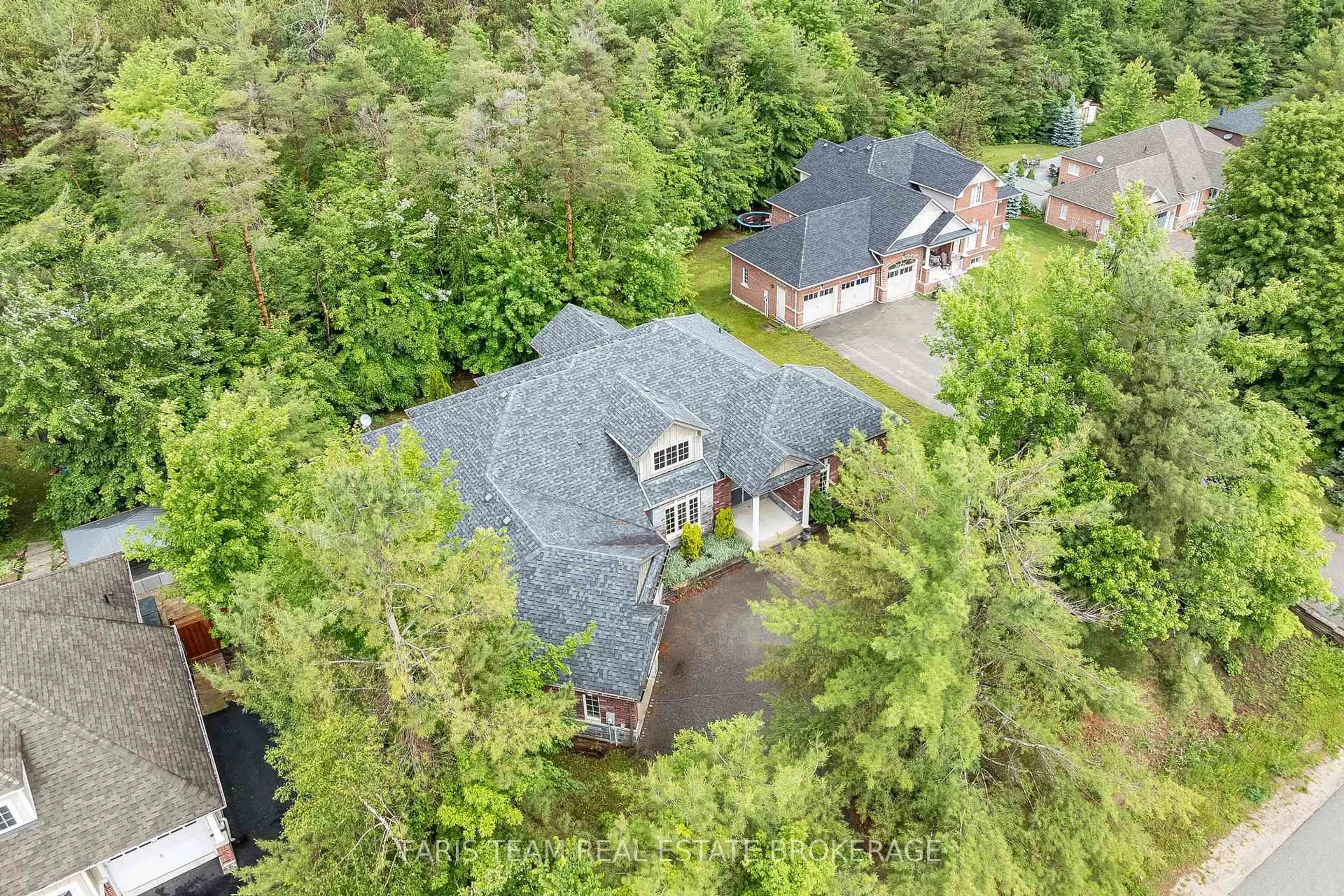 A pic from outside/outdoor area/front of a property/back of a property/a pic from drone, forest/trees view for 4 Diamond Valley Dr, Oro-Medonte Ontario L0L 2E0