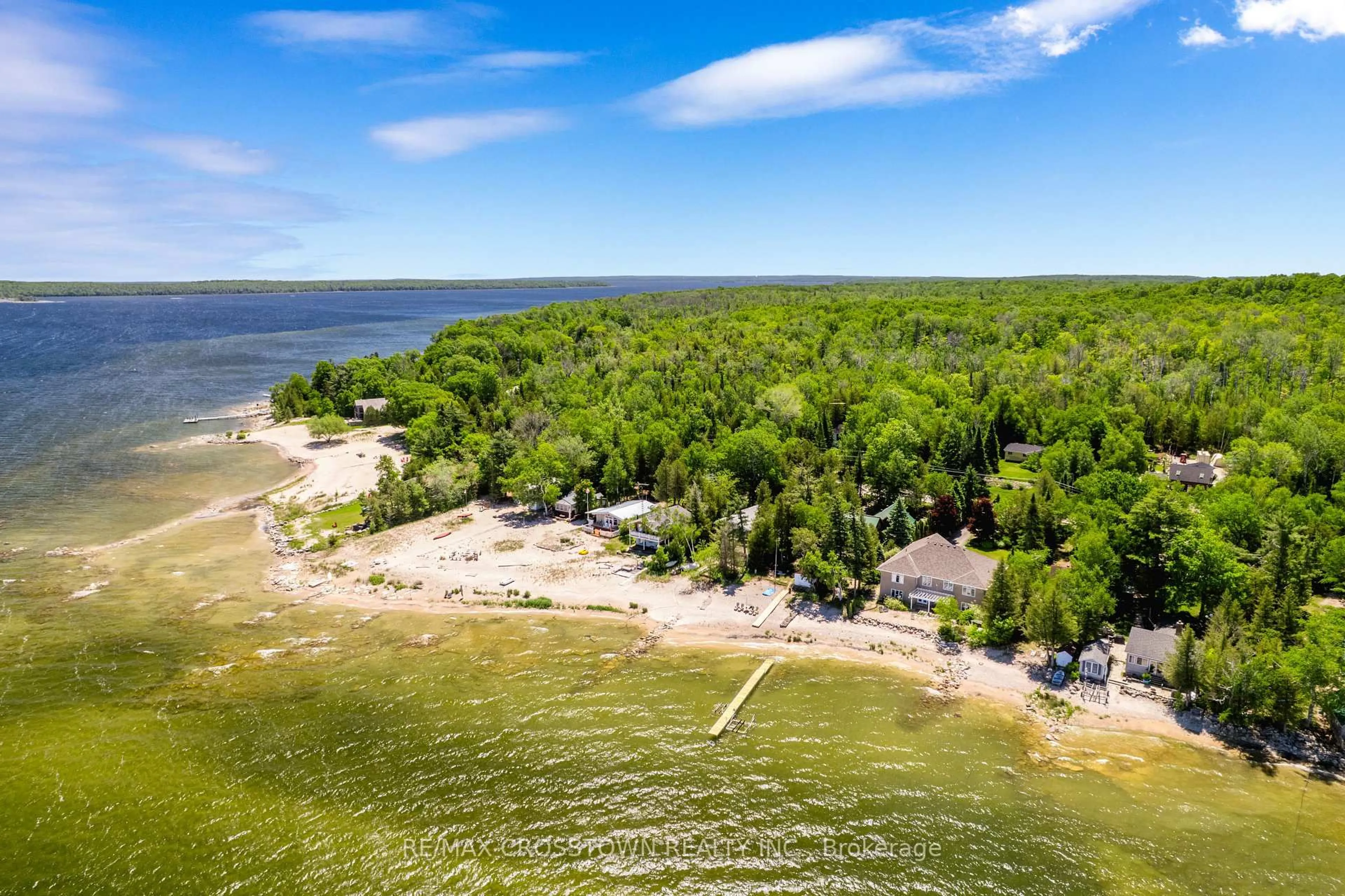 A pic from outside/outdoor area/front of a property/back of a property/a pic from drone, water/lake/river/ocean view for 1799 Champlain Rd, Tiny Ontario L9M 0B6